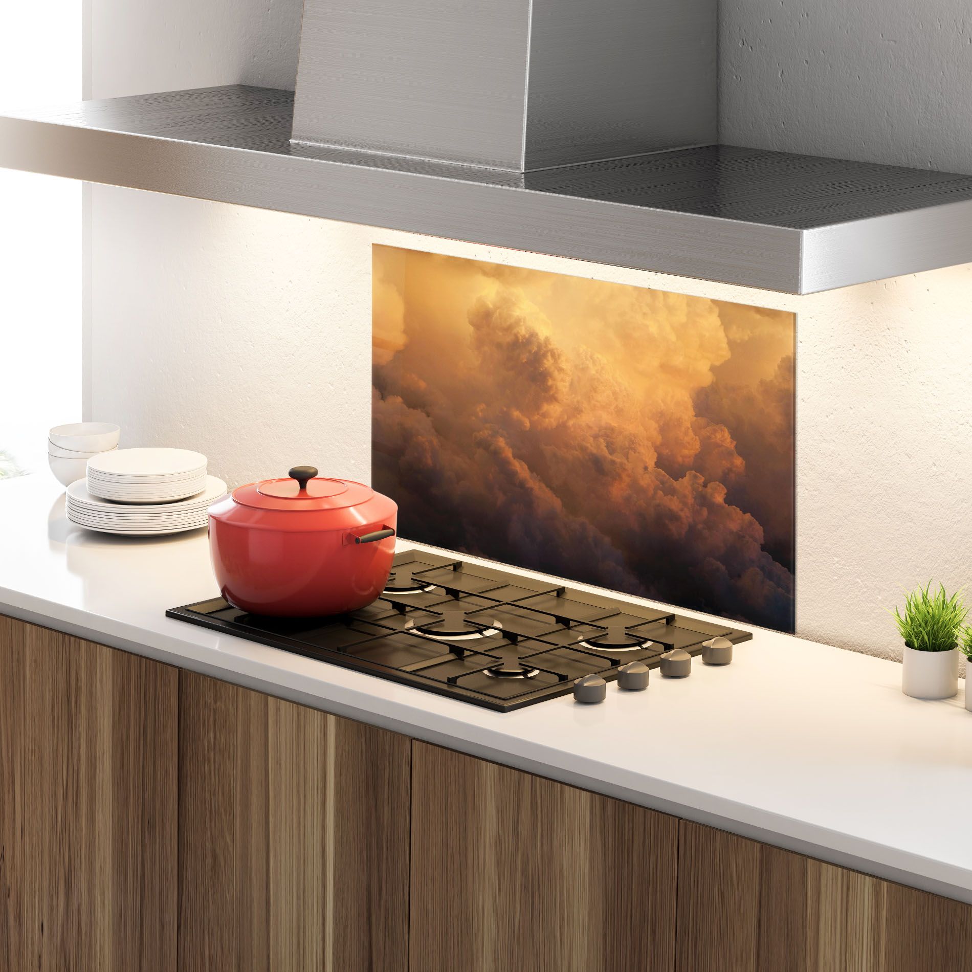 Brown Orange Clouds mockup 4