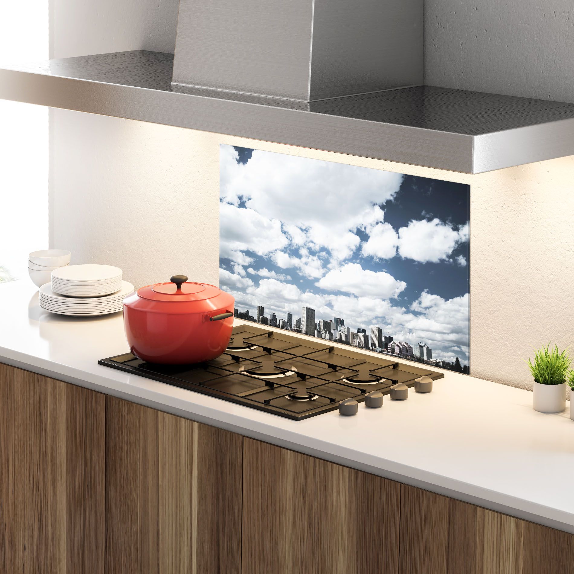 Clouds Over City mockup 4