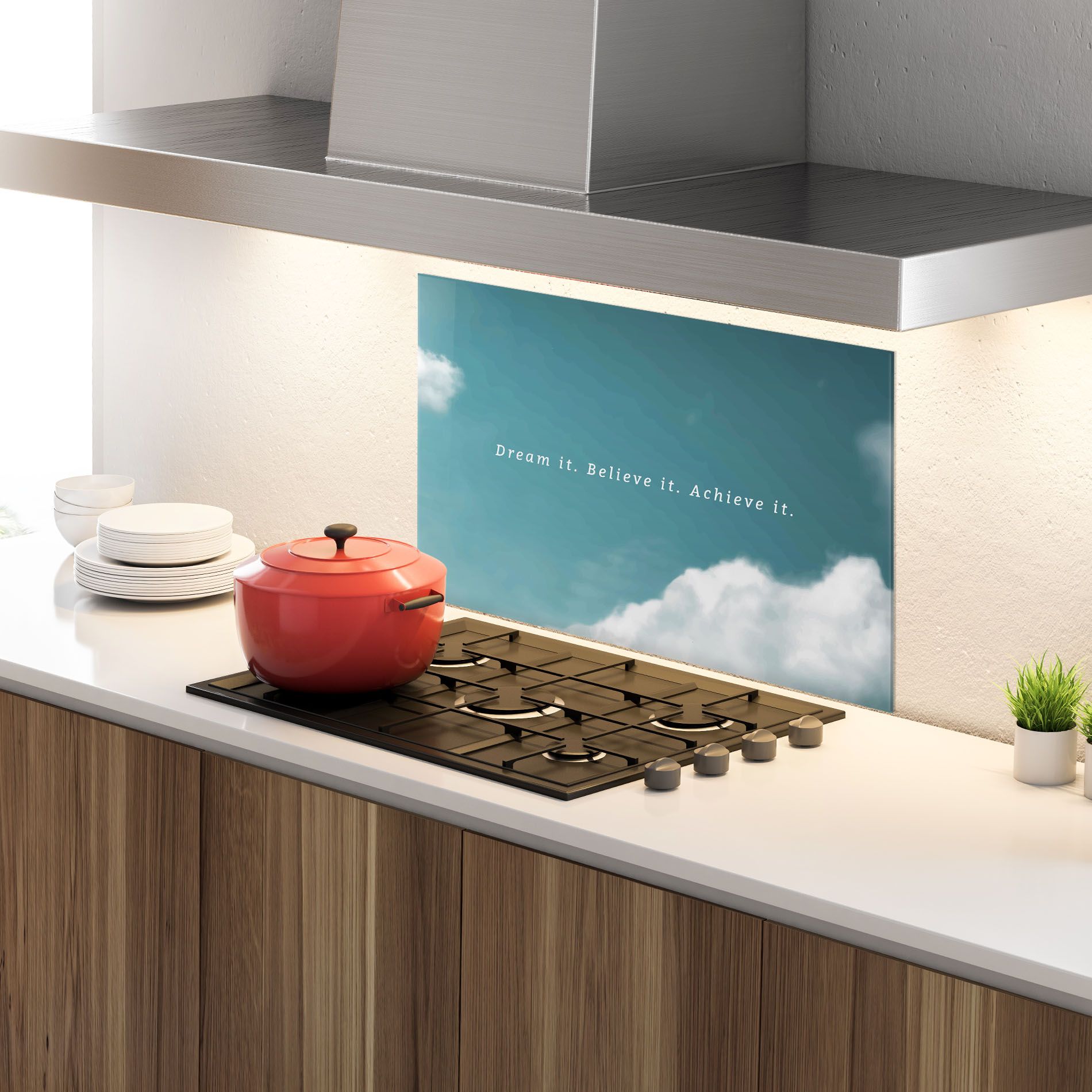 Clouds Text Green mockup 4