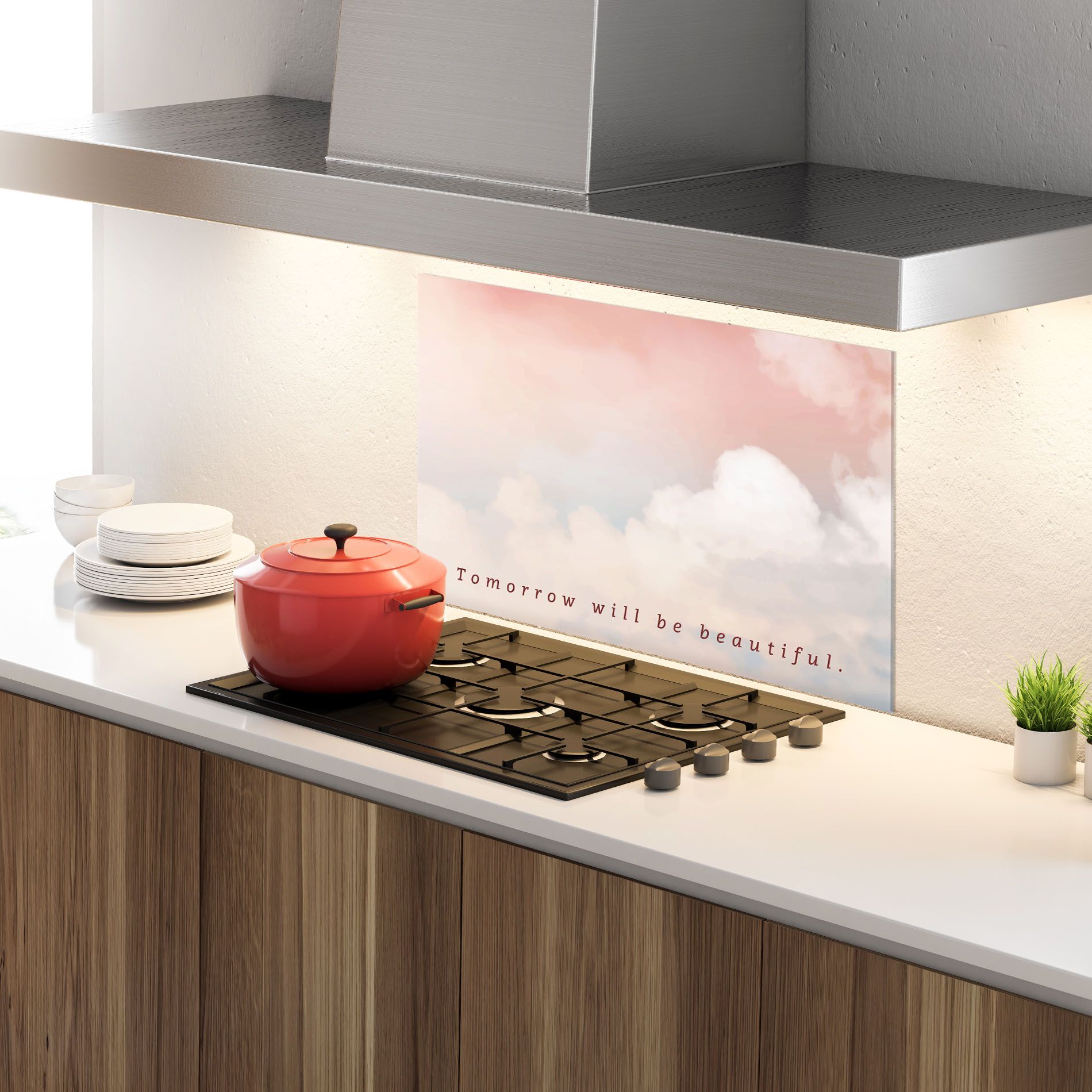 Clouds Text Pink Blue mockup 4