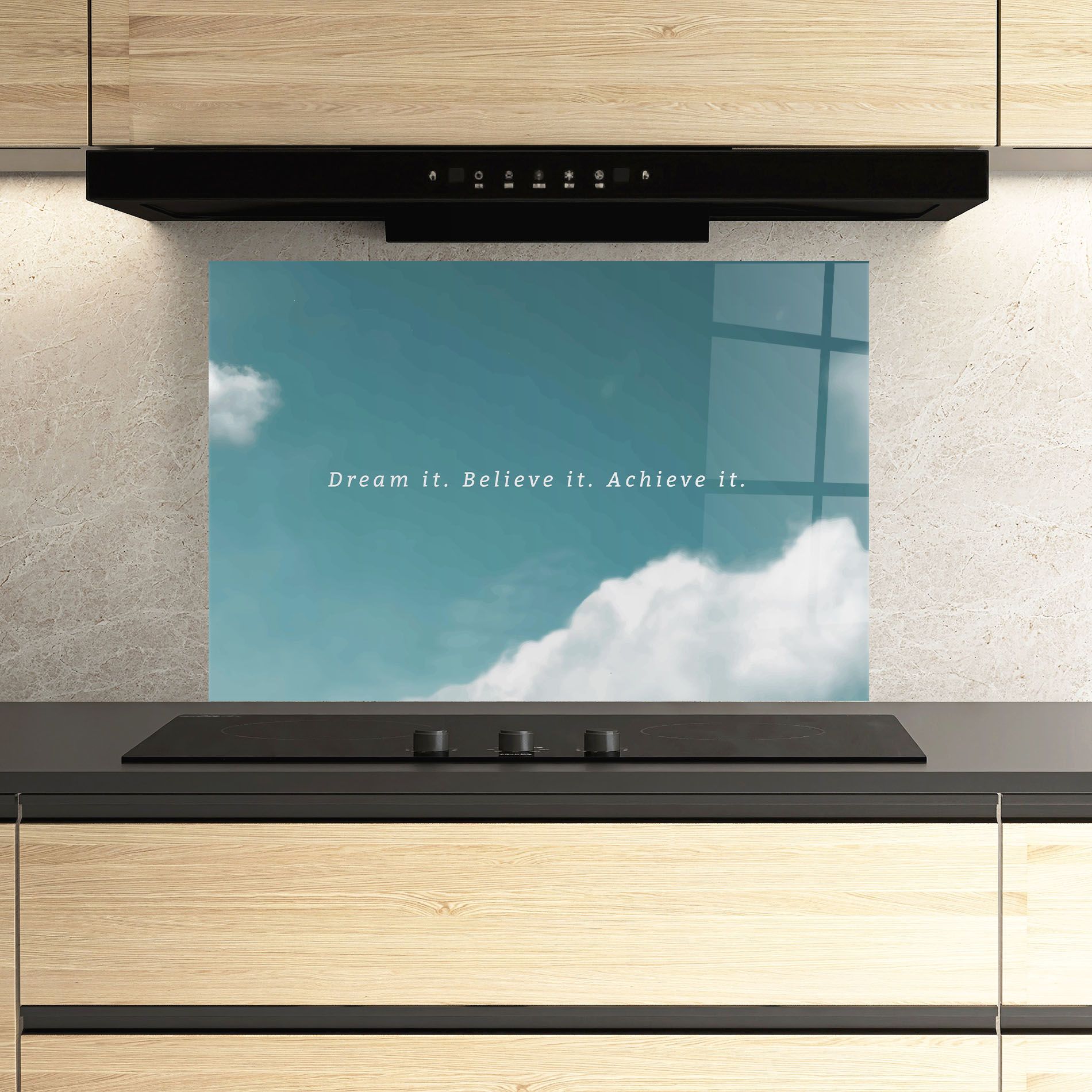 Clouds Text Green mockup 3