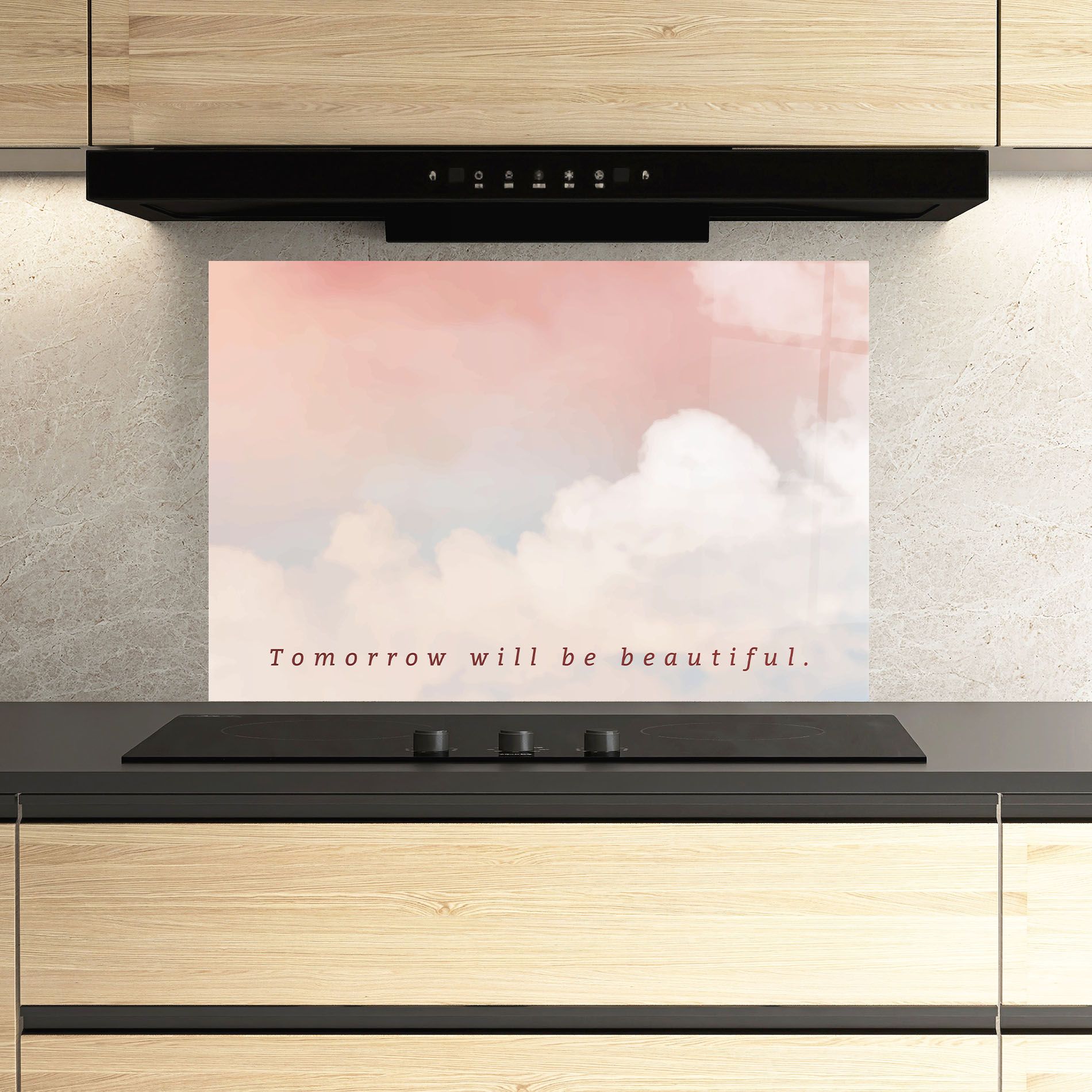 Clouds Text Pink Blue mockup 3