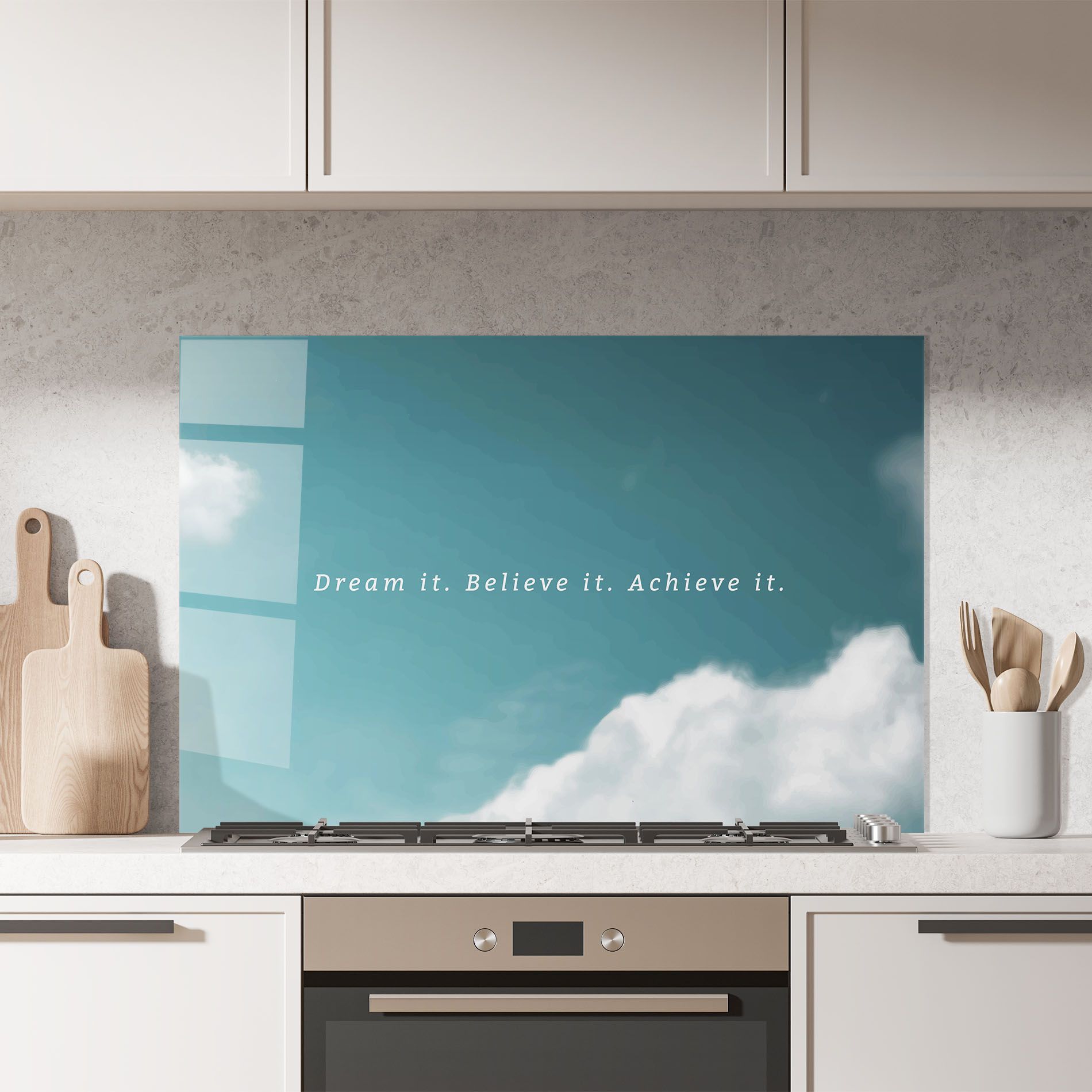 Clouds Text Green mockup 7