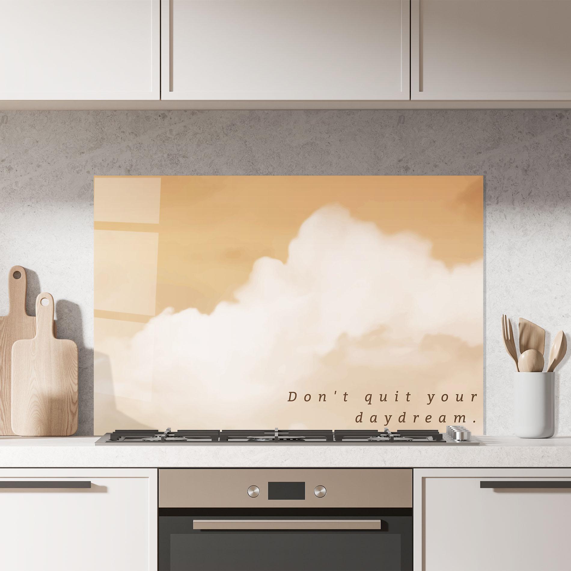 Стъклен панел за кухня Clouds Text mockup 7