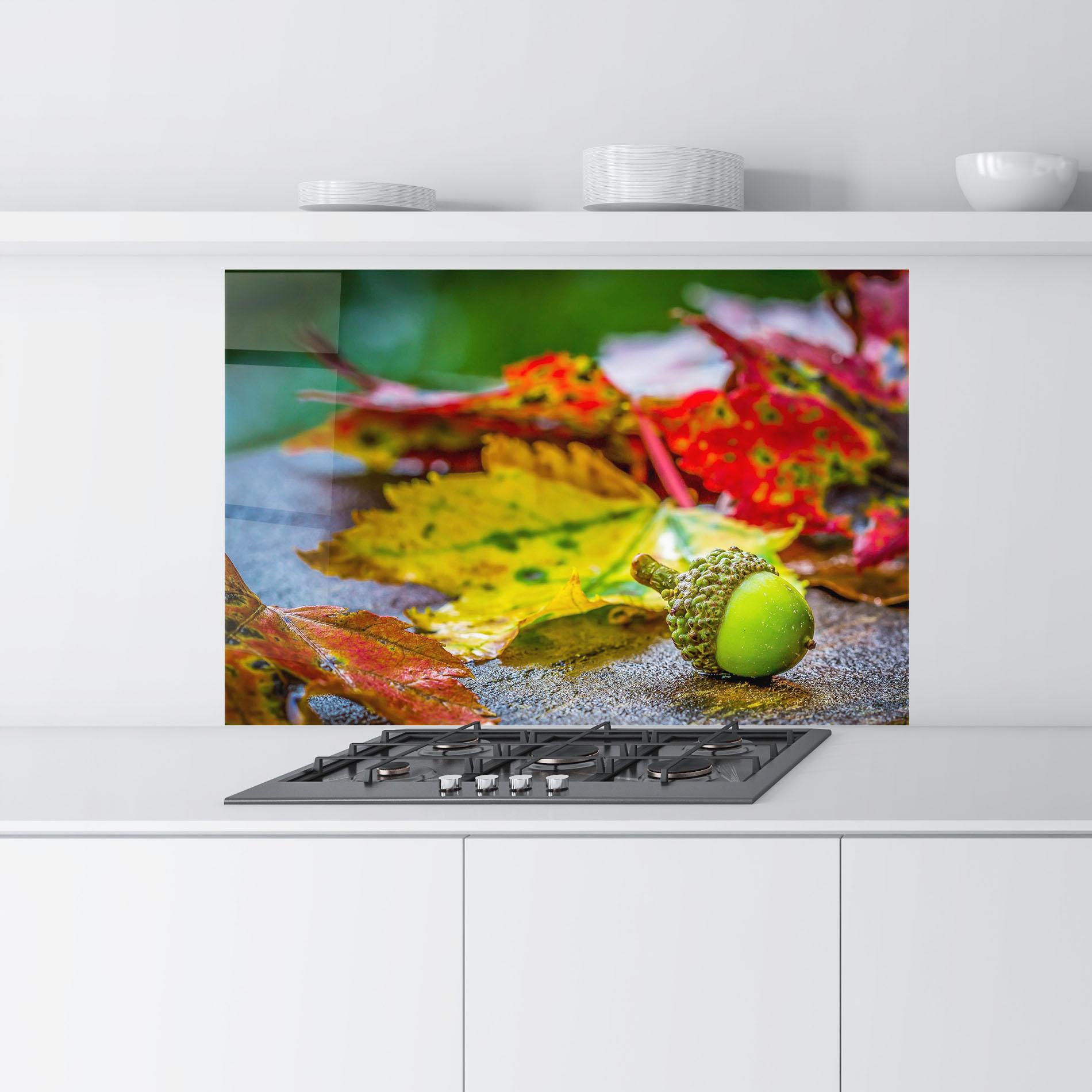 Стъклен панел за кухня Leaf Color Forest mockup 9