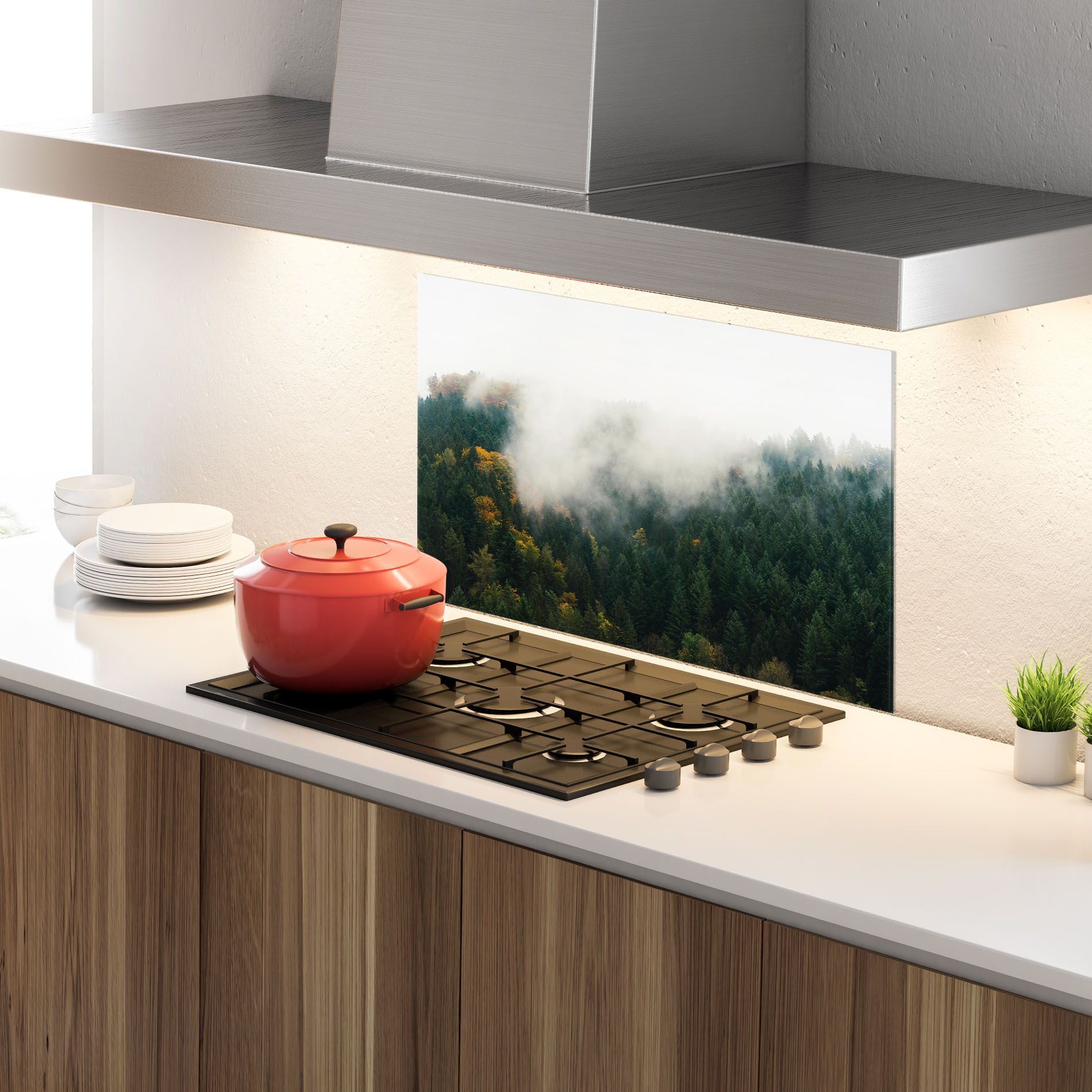 Foggy Tree Forest mockup 4