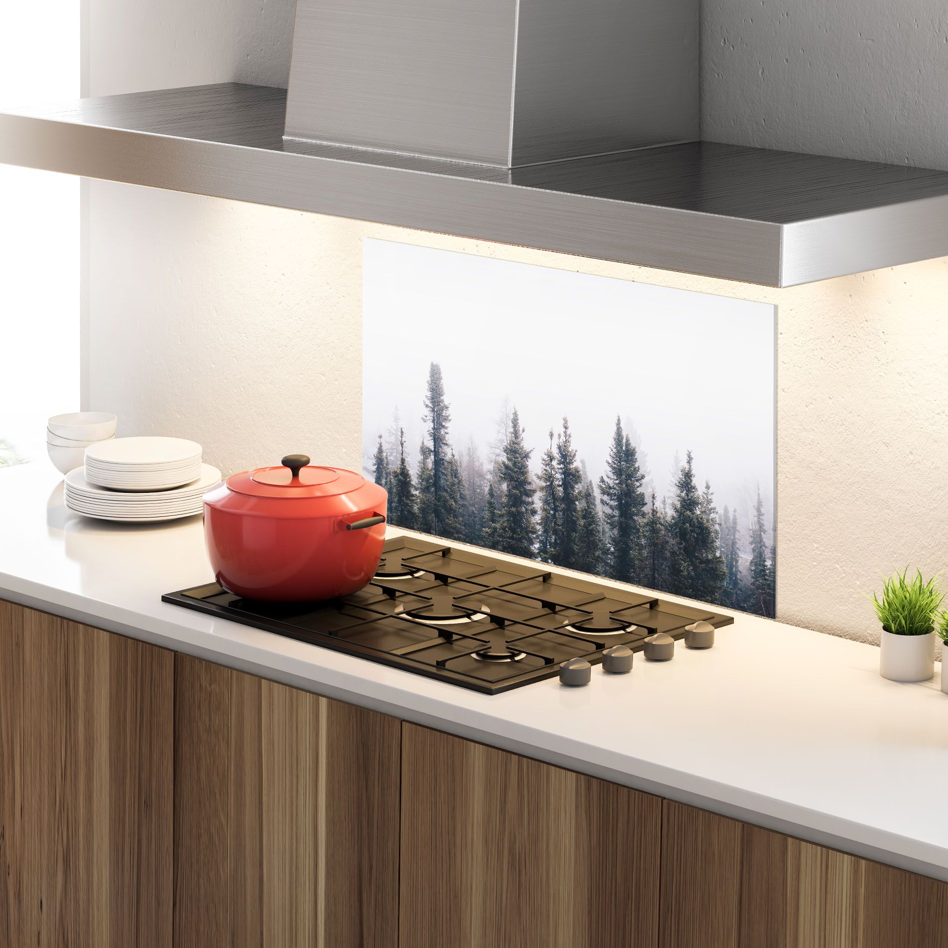 Grey Foggy Trees mockup 4