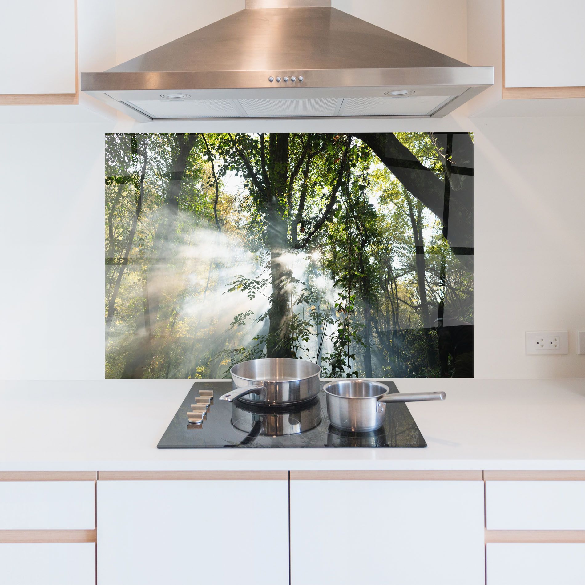 Foggy Light Forest mockup 5