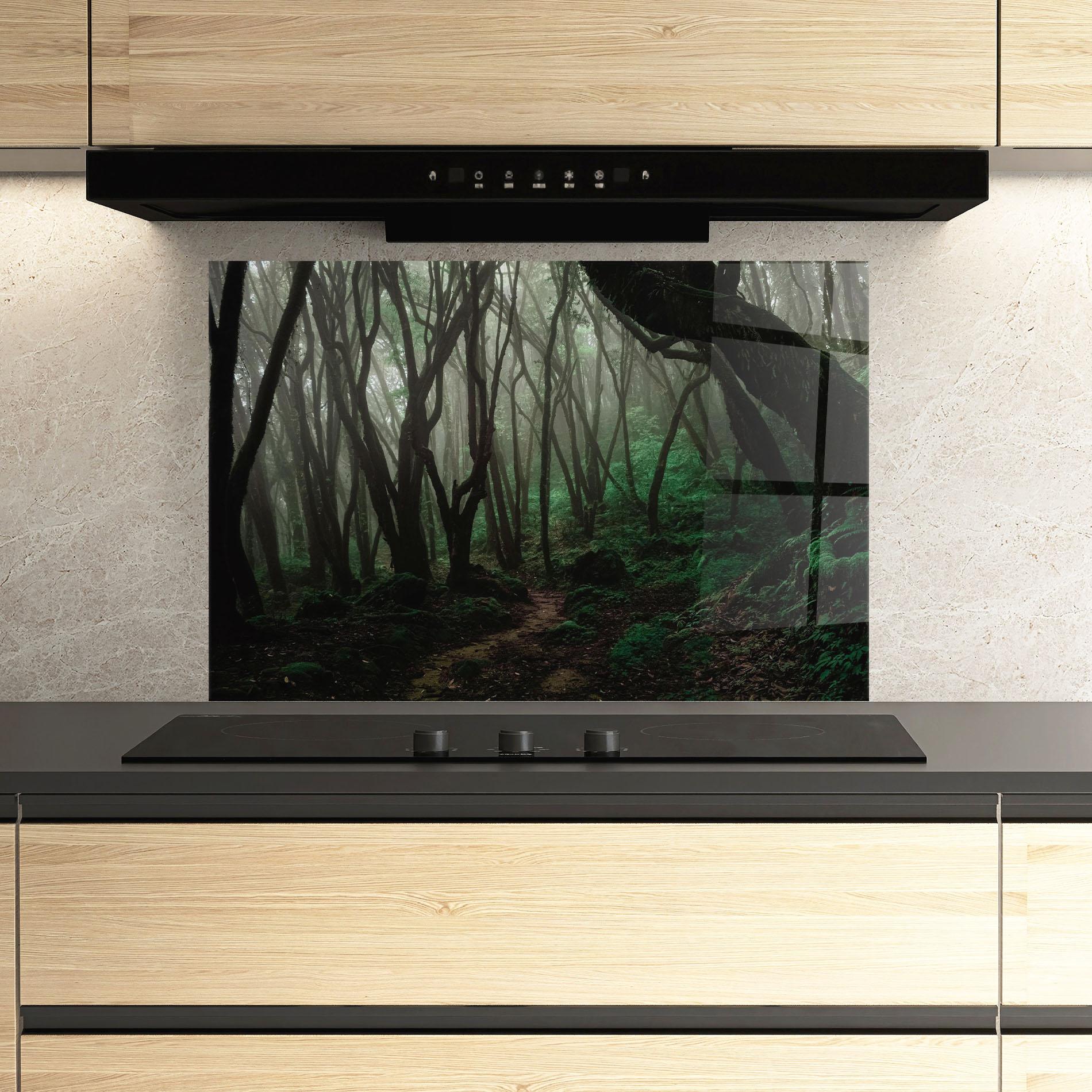 Стъклен панел за кухня Forest Story mockup 3