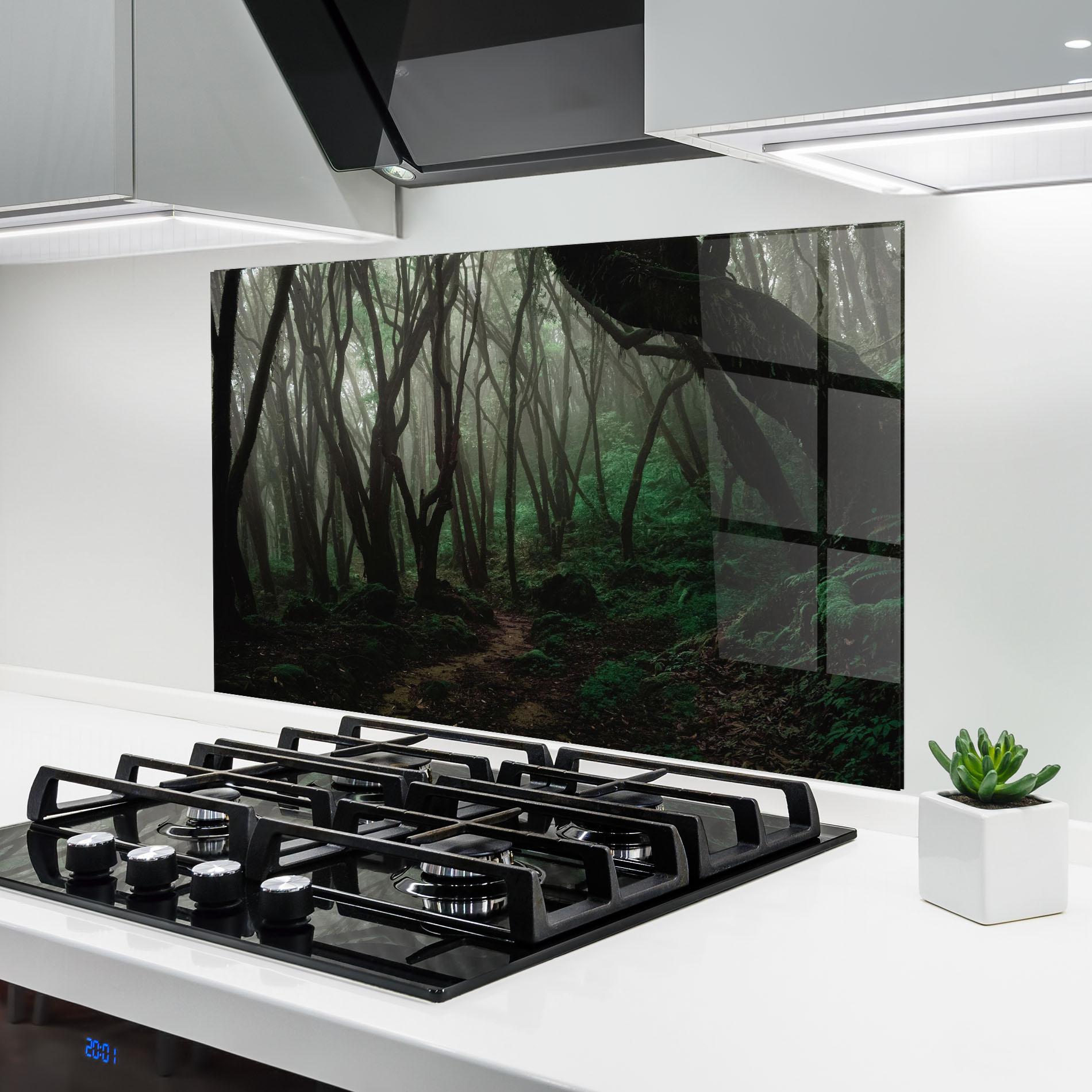 Стъклен панел за кухня Forest Story mockup 6