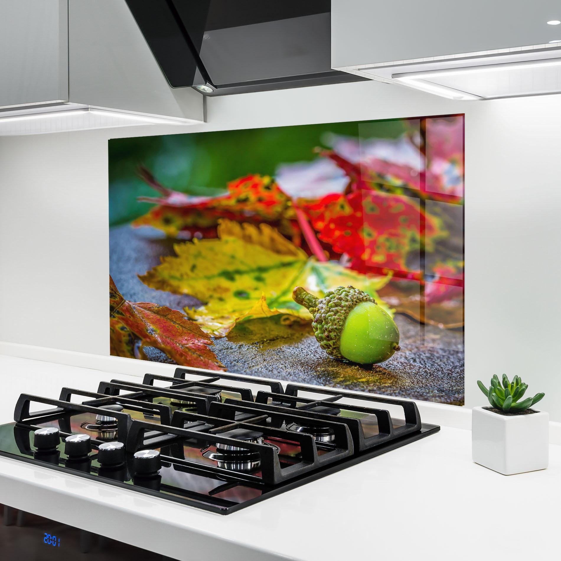 Стъклен панел за кухня Leaf Color Forest mockup 6
