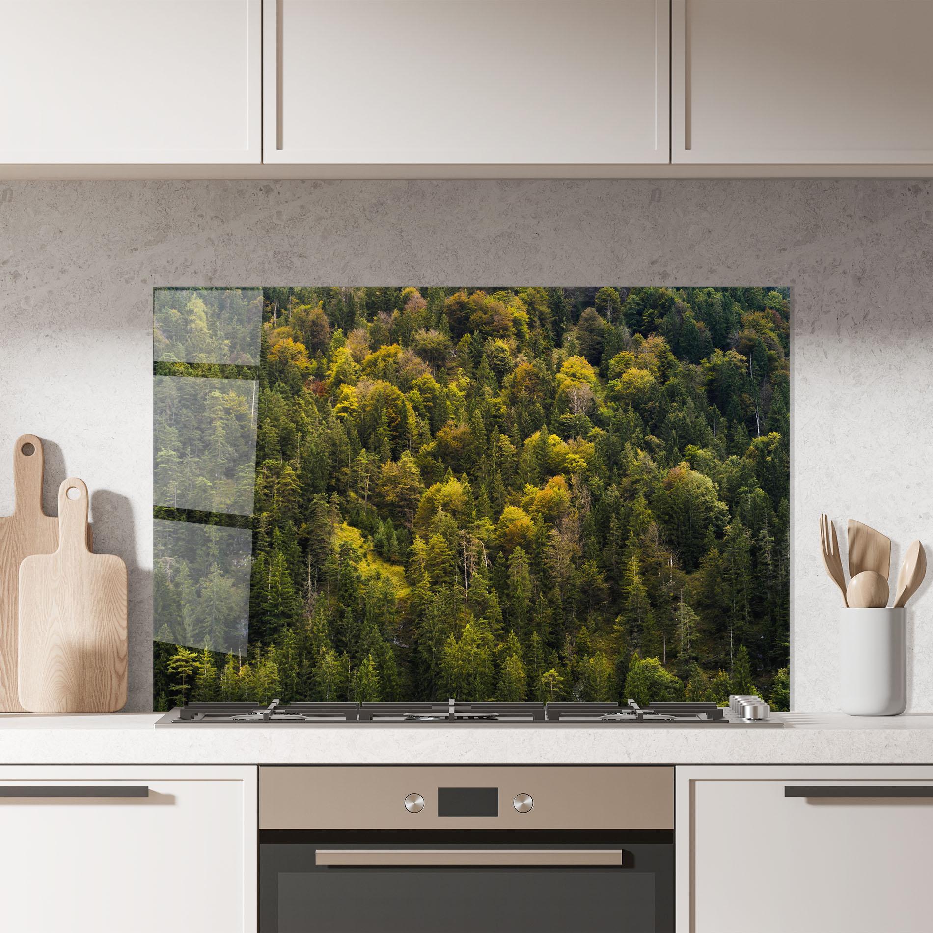 Стъклен панел за кухня Green Shade Tree mockup 7