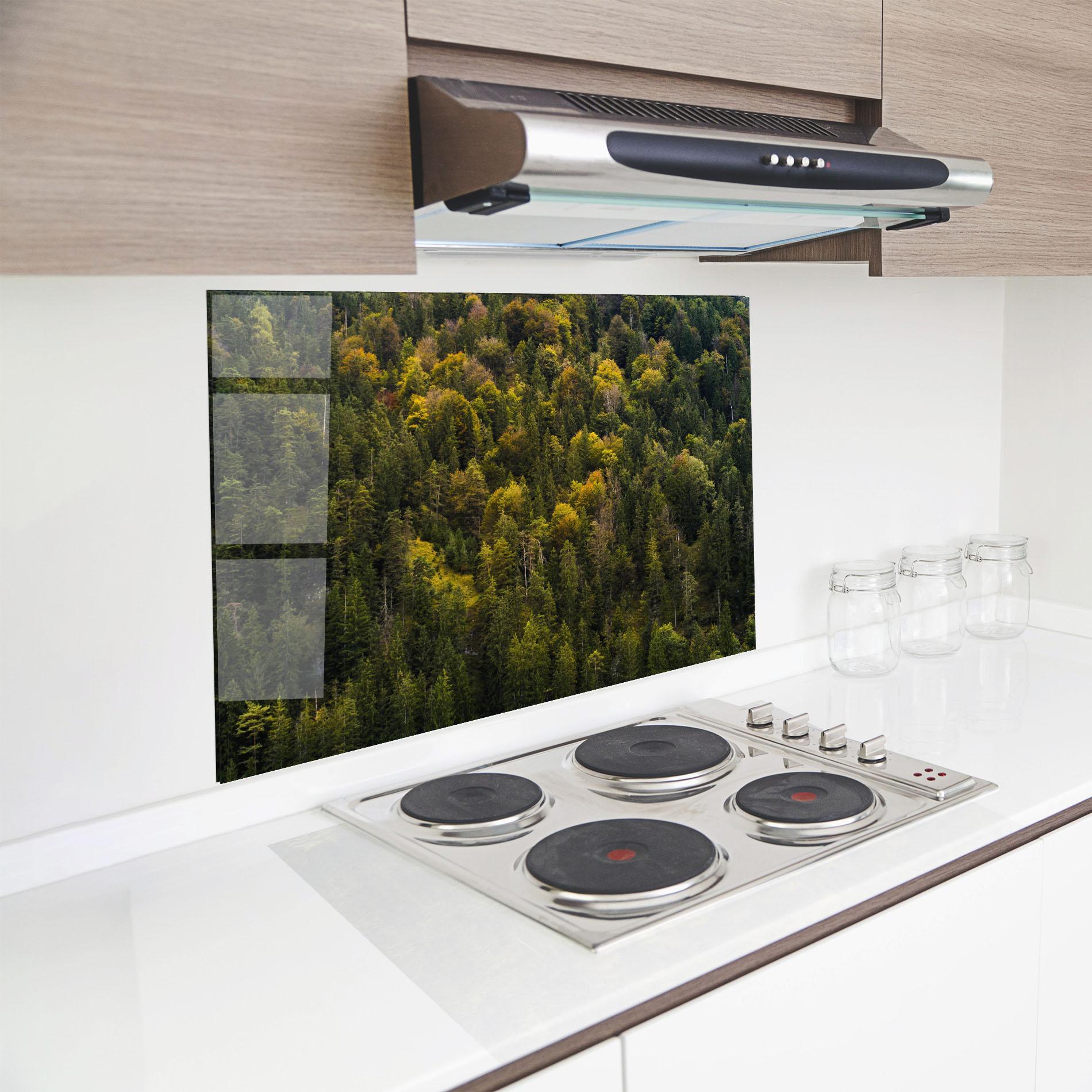 Стъклен панел за кухня Green Shade Tree mockup 8