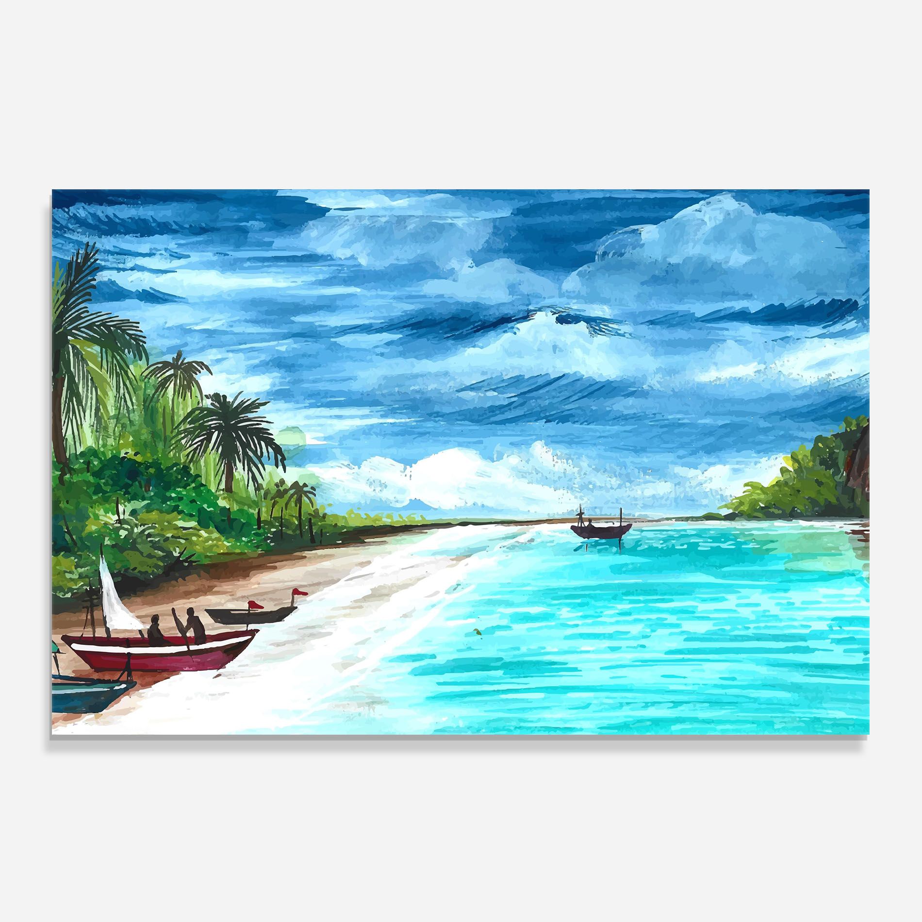 Beach Painting Art mockup 0