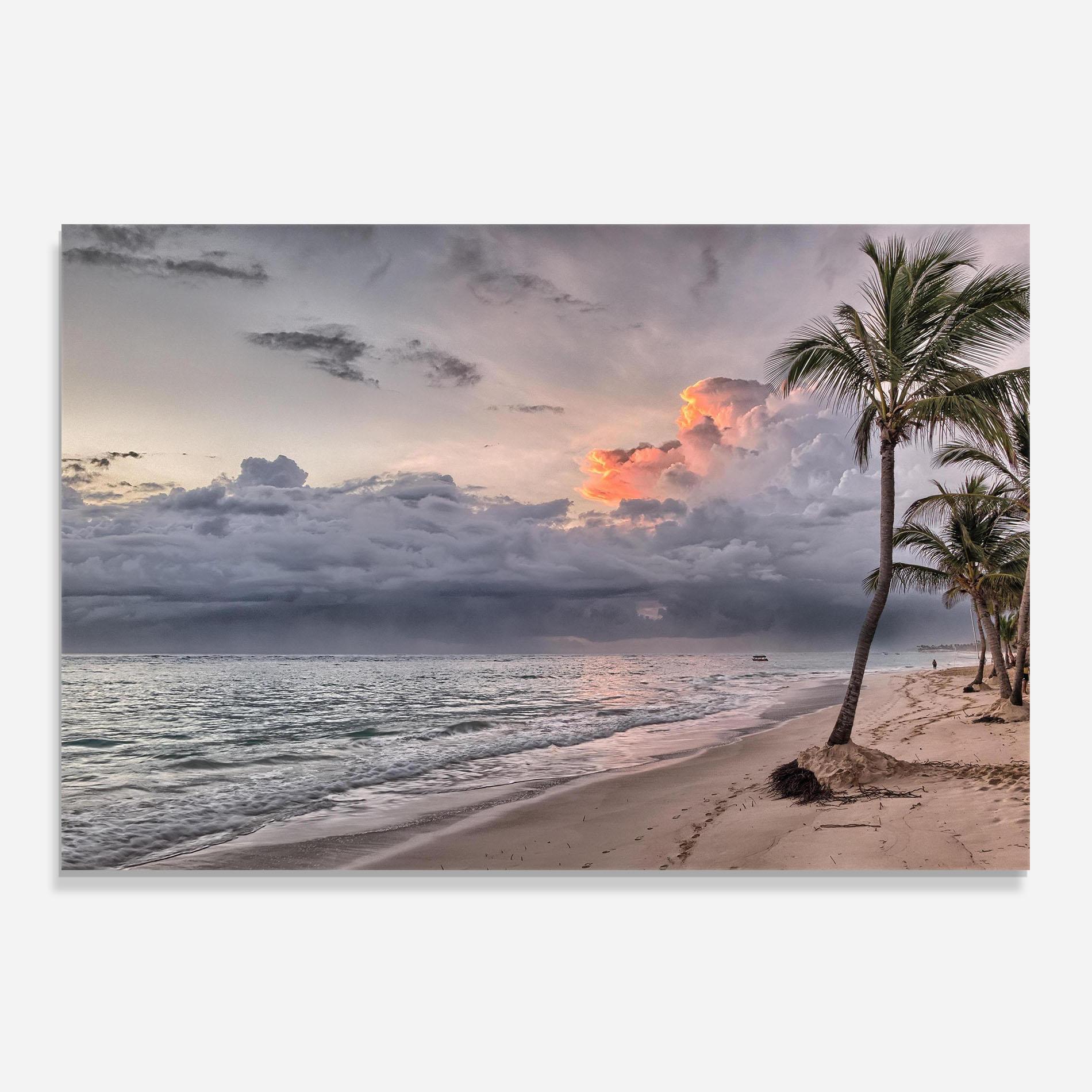 Стъклен панел за кухня Cloudy Beach mockup 0