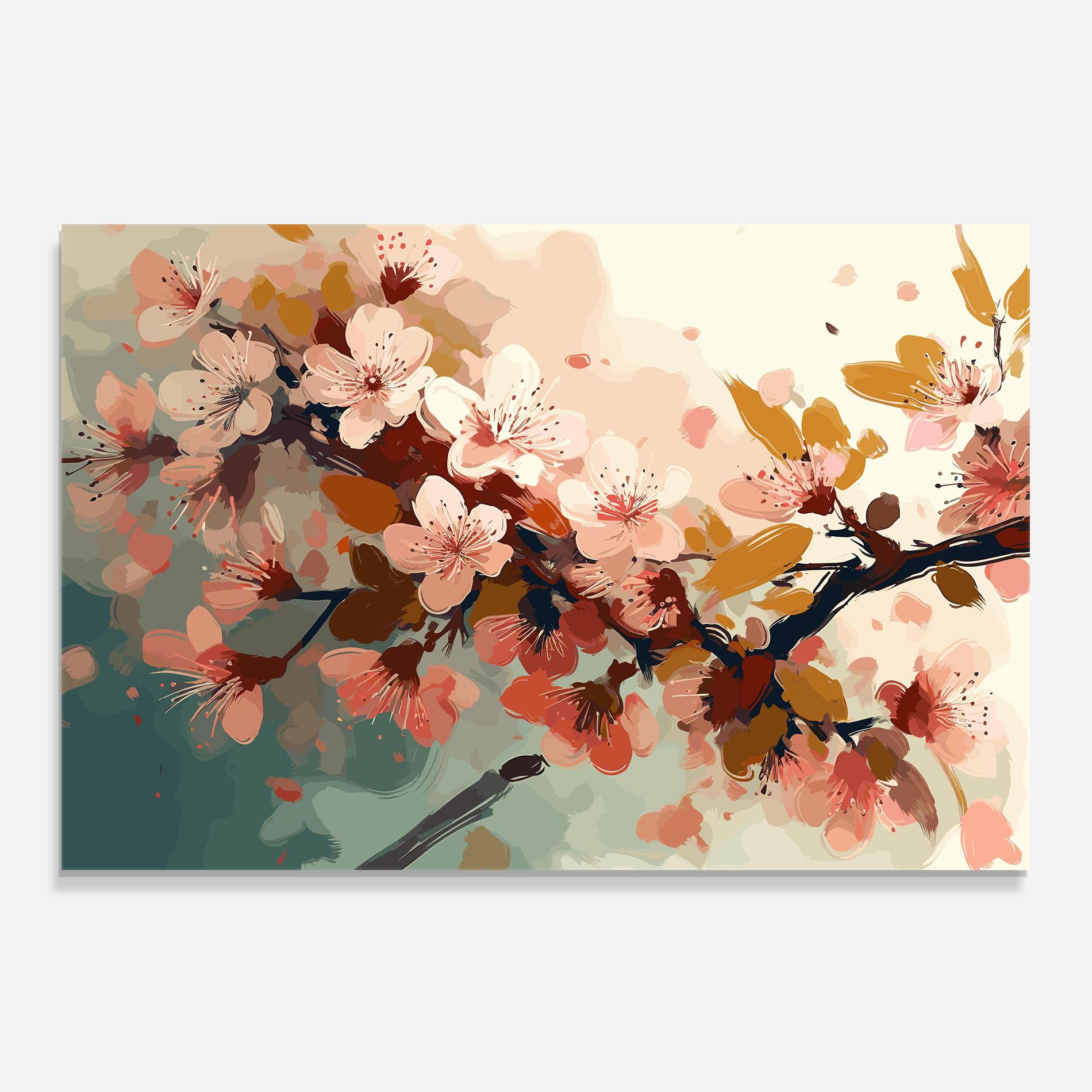 Стъклен панел за кухня Cute Spring Flower mockup 0