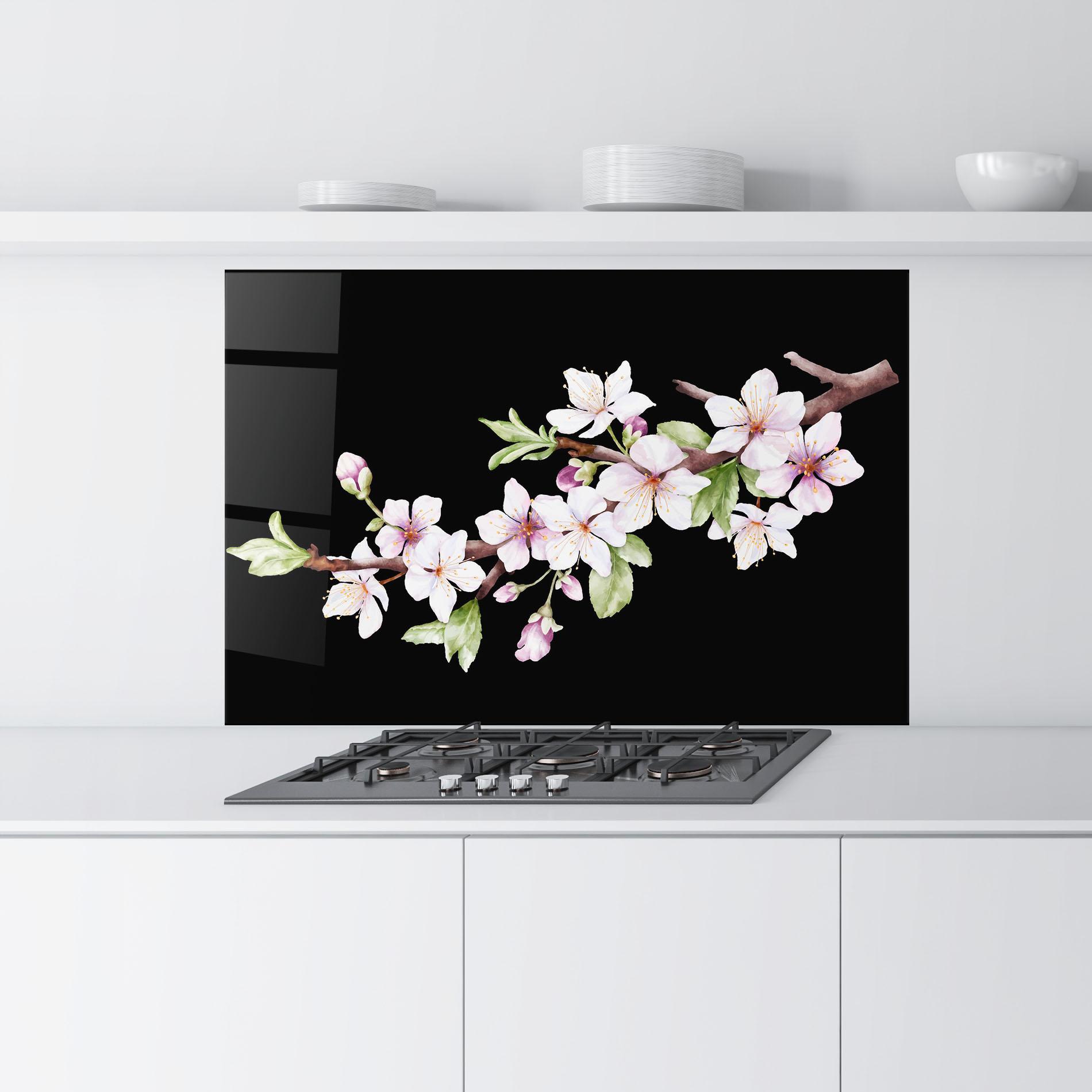 Стъклен панел за кухня Pretty Flower Spring mockup 9