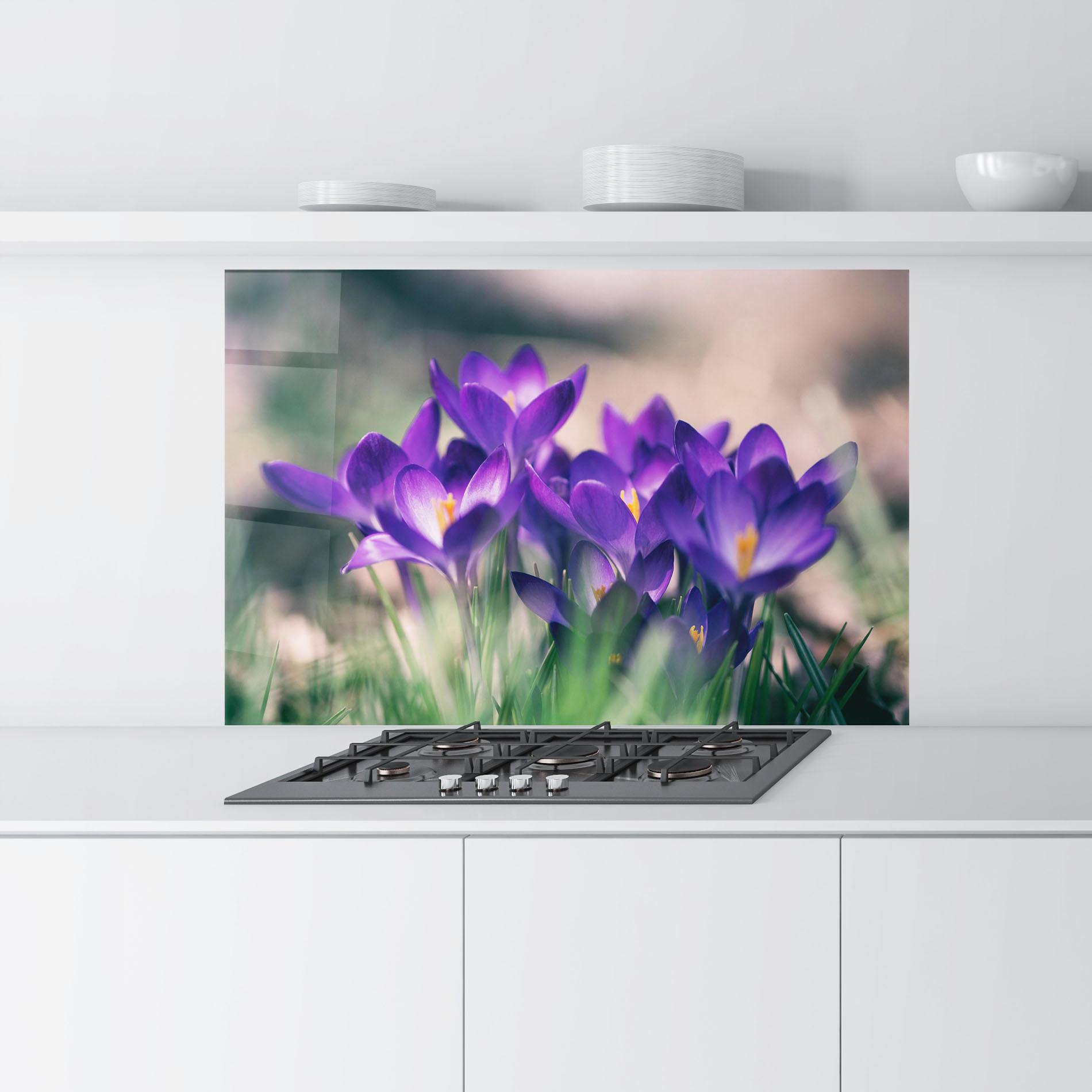 Стъклен панел за кухня Pretty Spring Flower mockup 9