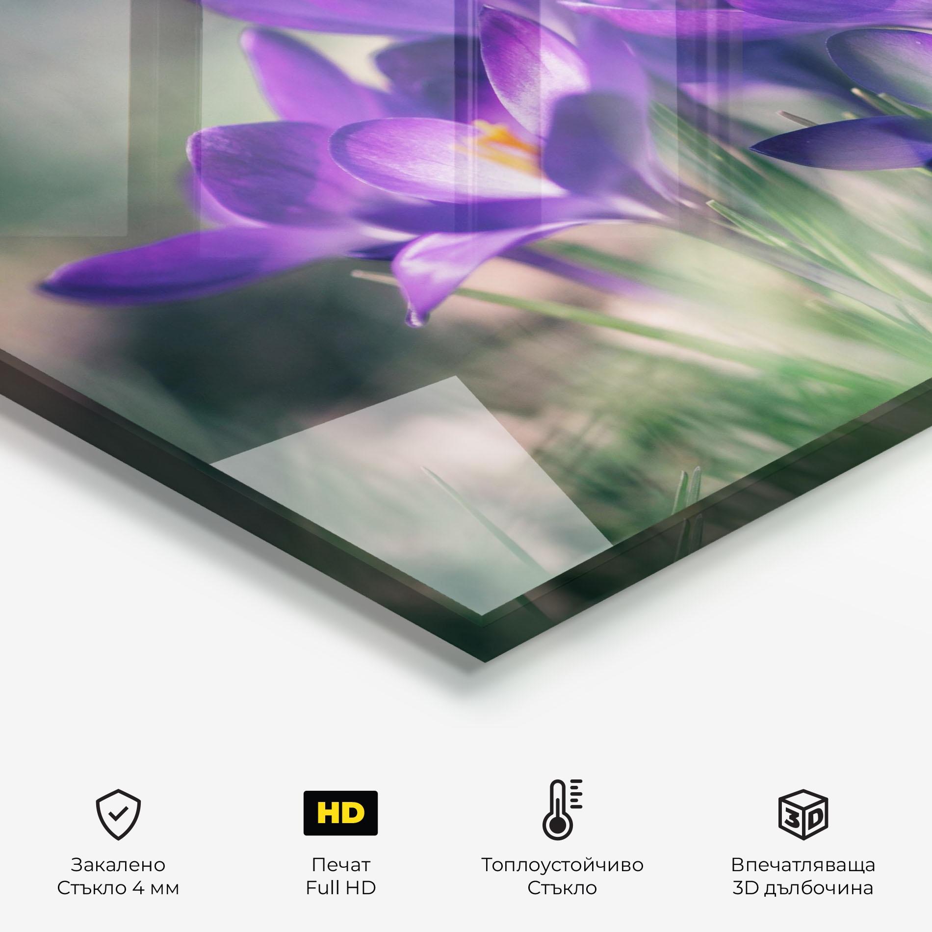 Стъклен панел за кухня Pretty Spring Flower mockup 2