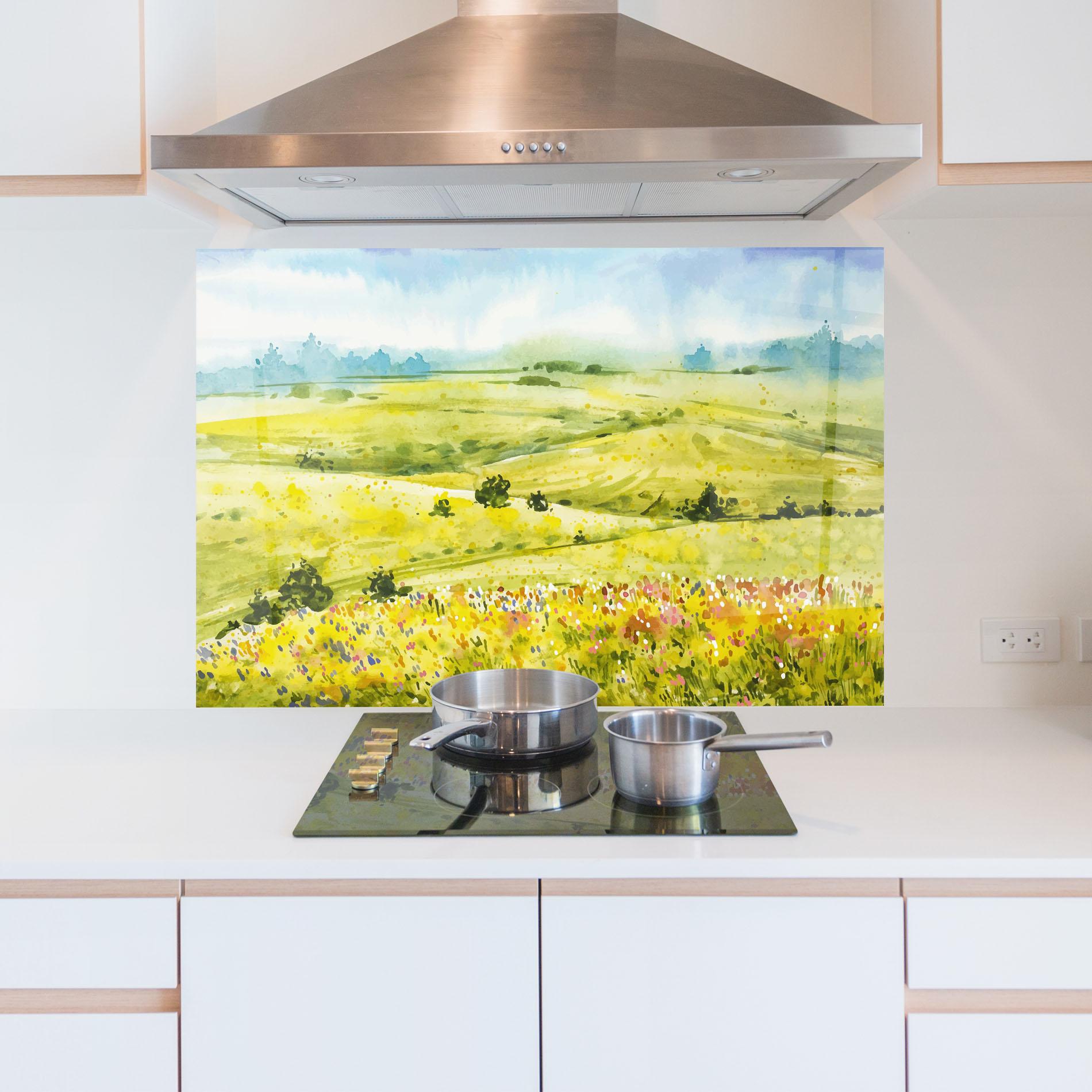 Стъклен панел за кухня Spring Art mockup 5