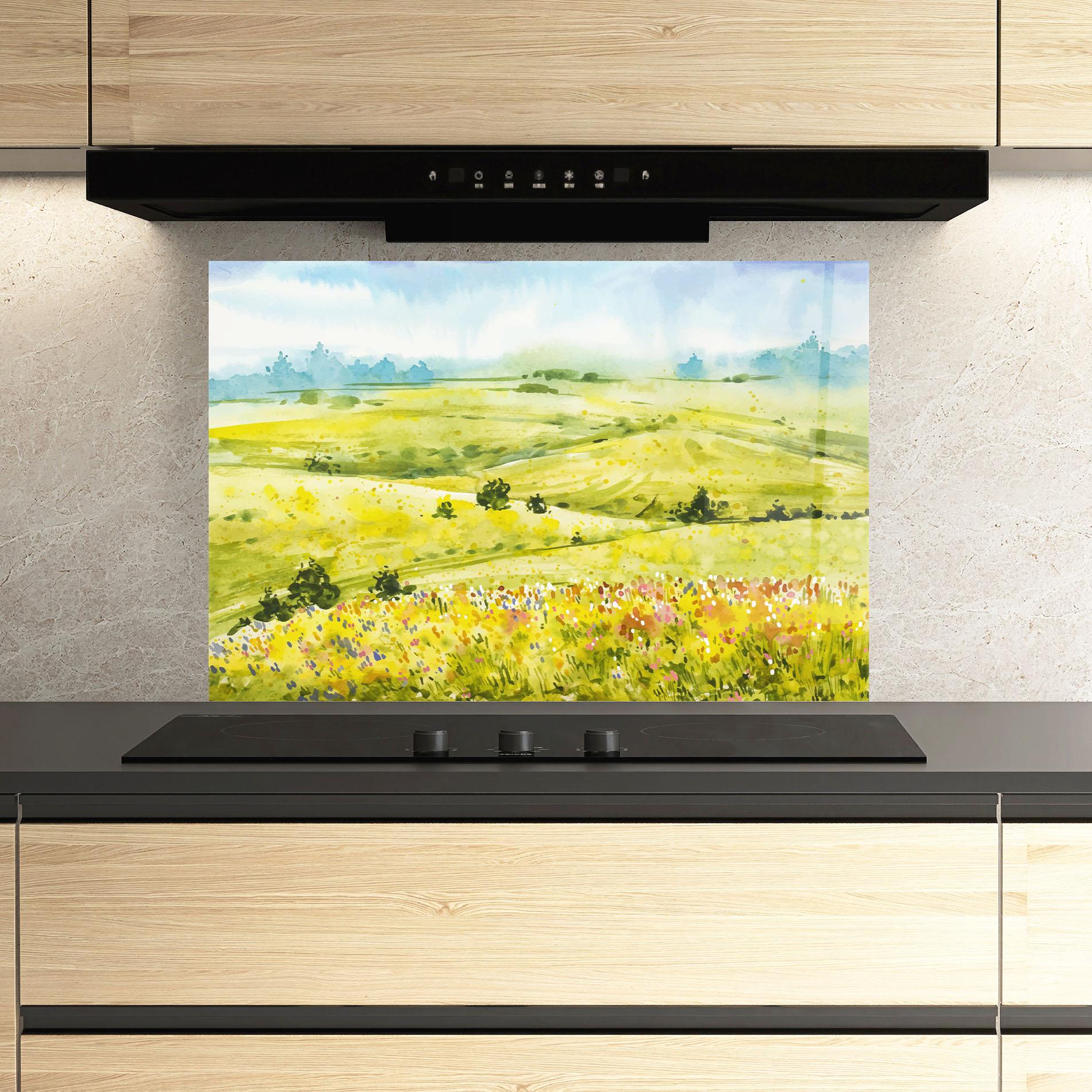 Стъклен панел за кухня Spring Art mockup 3