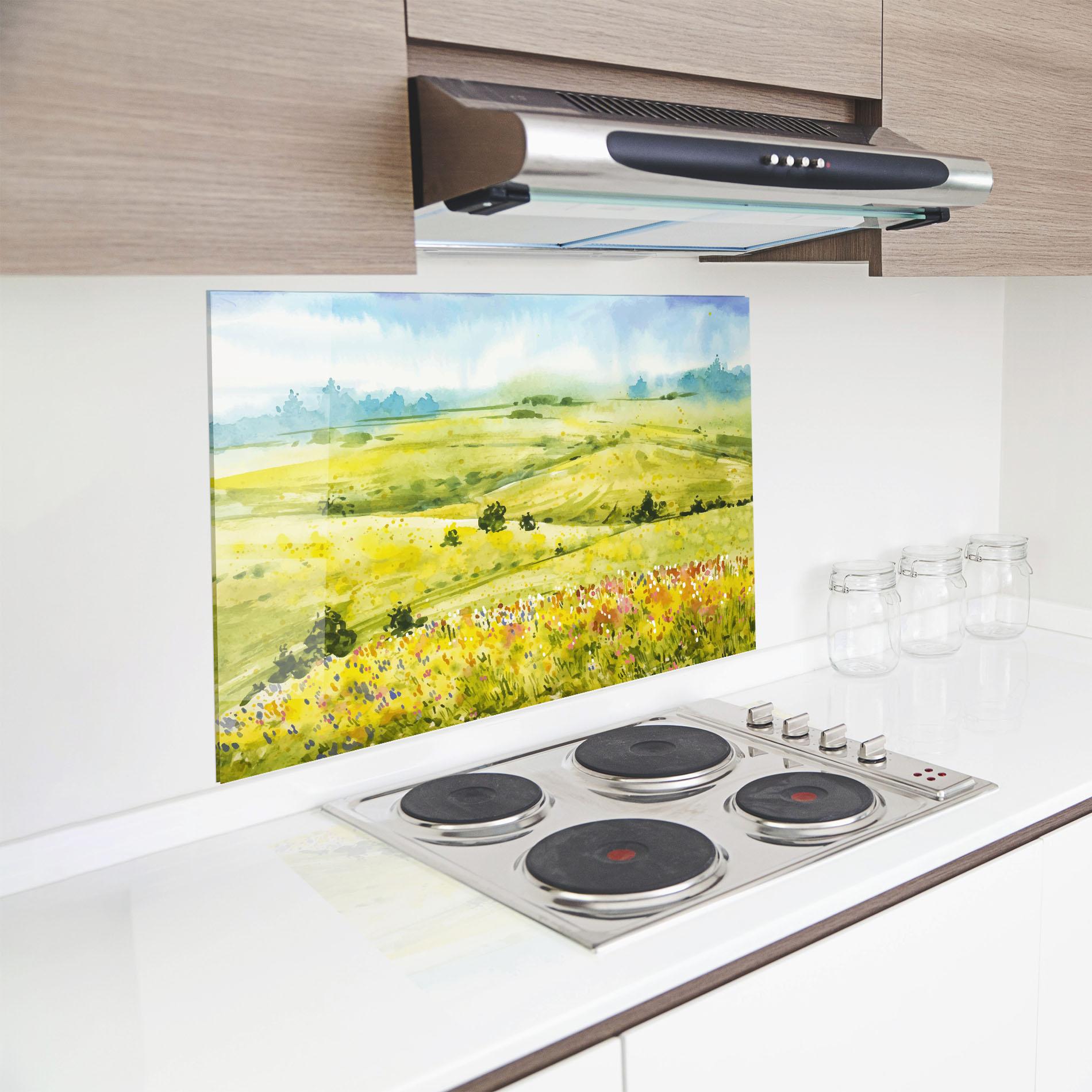 Стъклен панел за кухня Spring Art mockup 8