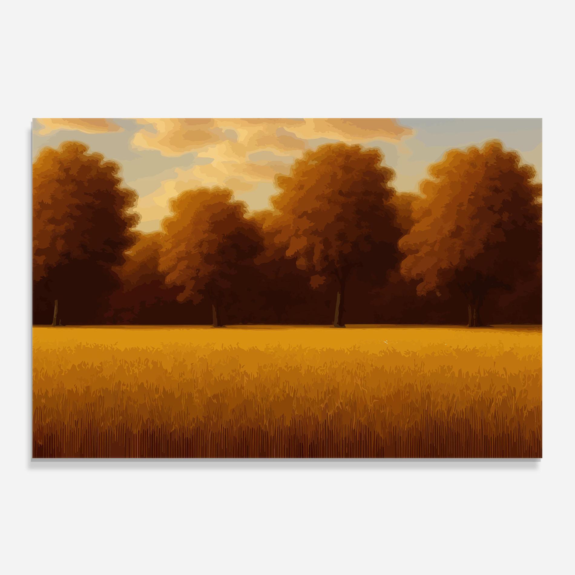 Стъклен панел за кухня Autumn Country Tree mockup 0