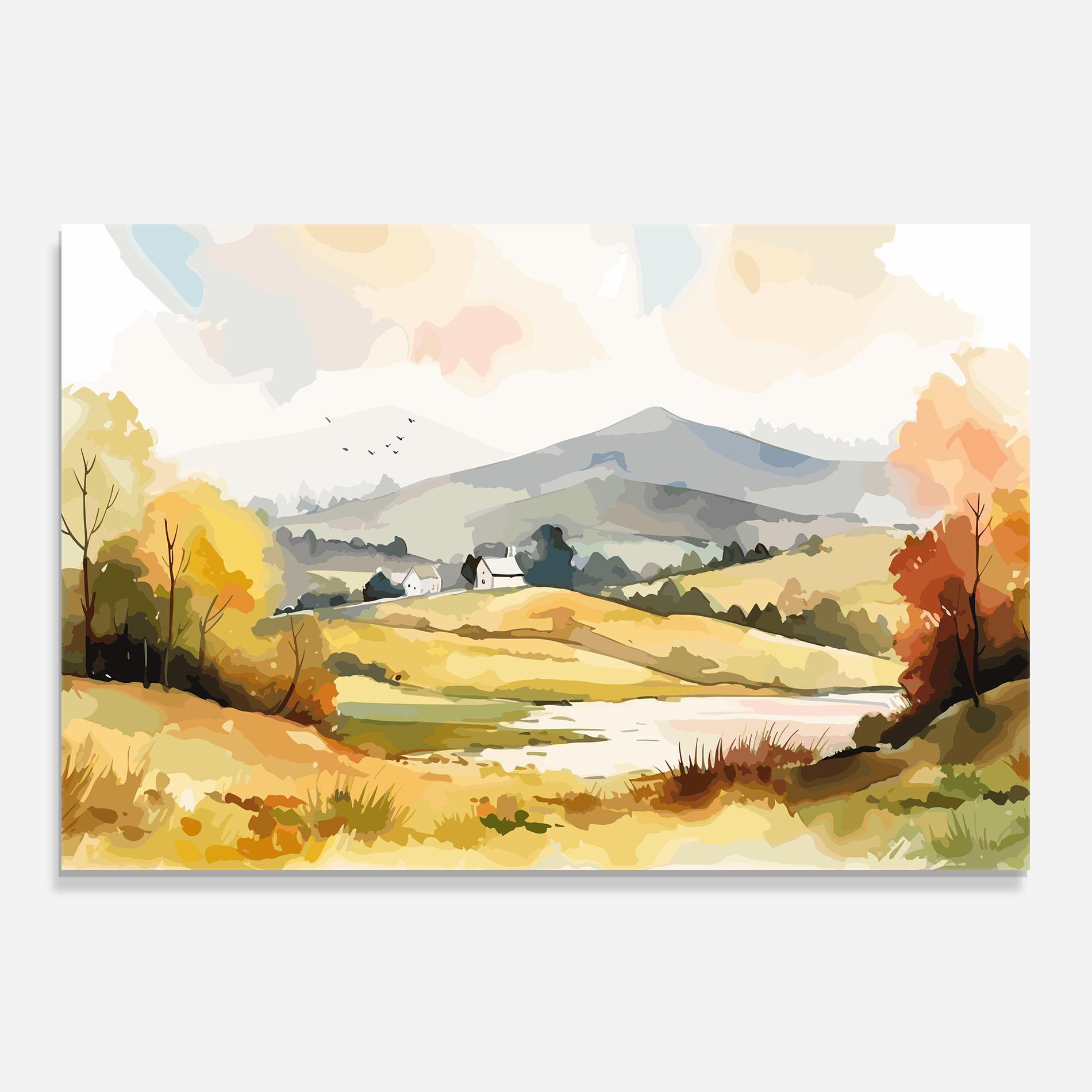 Стъклен панел за кухня Countryside View mockup 0