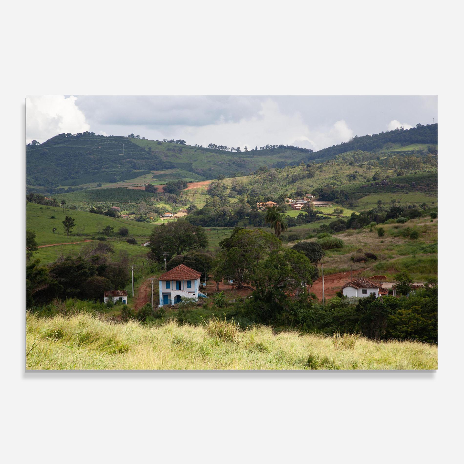 Стъклен панел за кухня Green Countryside mockup 0