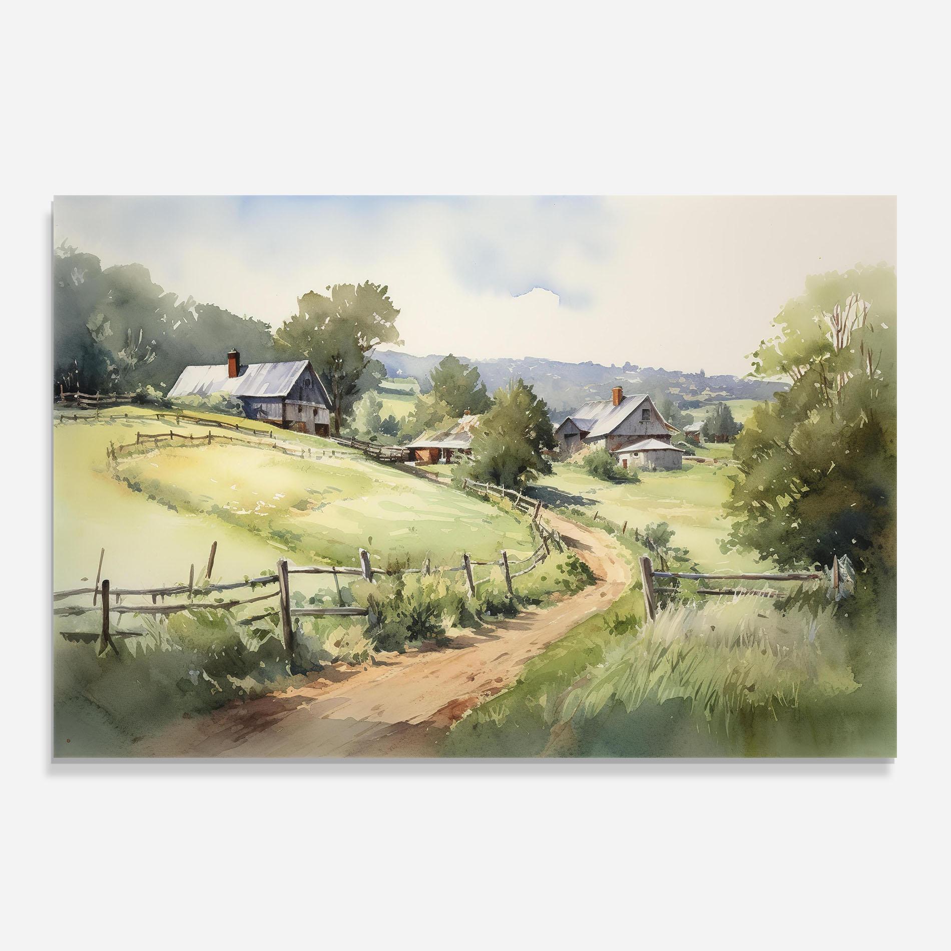 Стъклен панел за кухня Rural Farm mockup 0