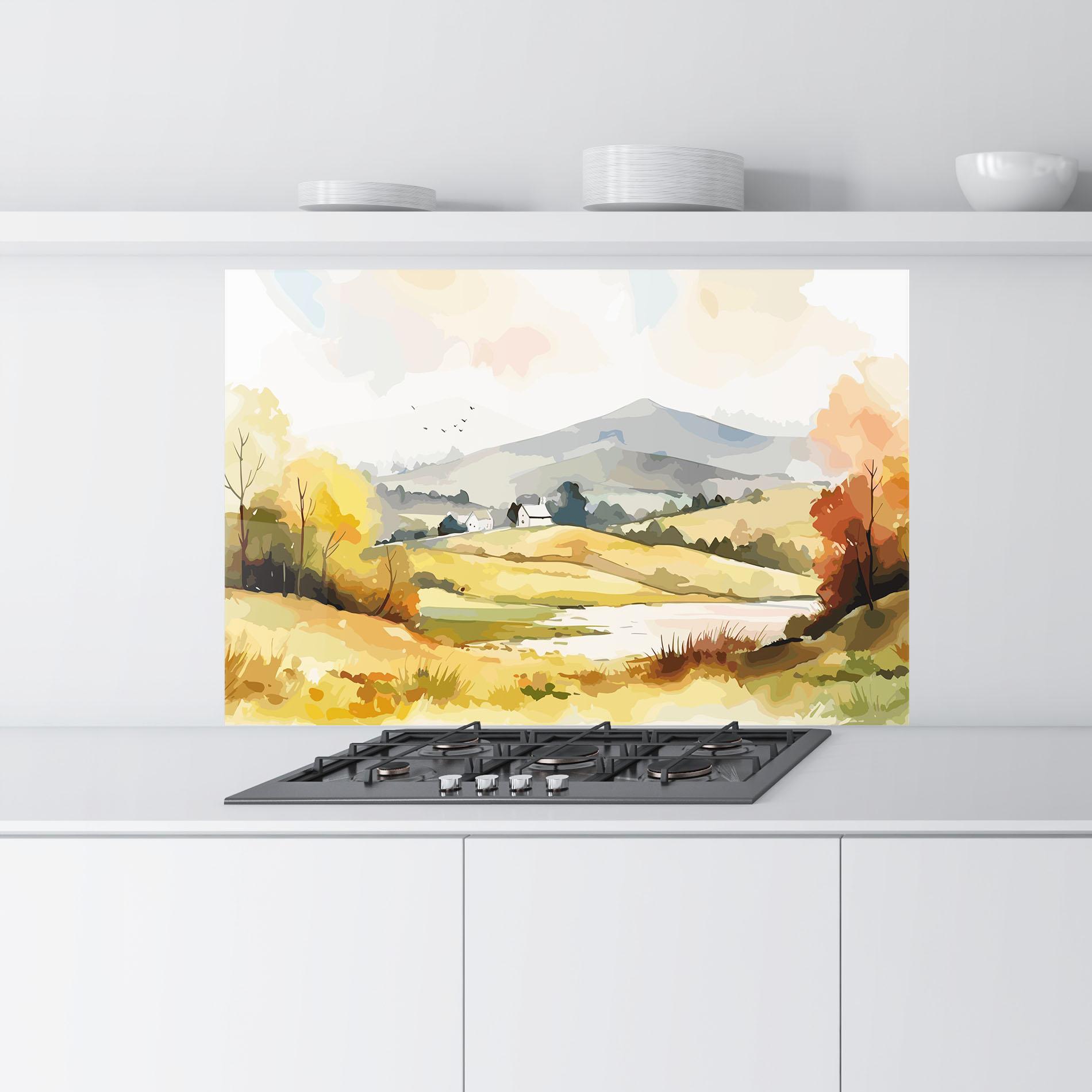 Стъклен панел за кухня Countryside View mockup 9