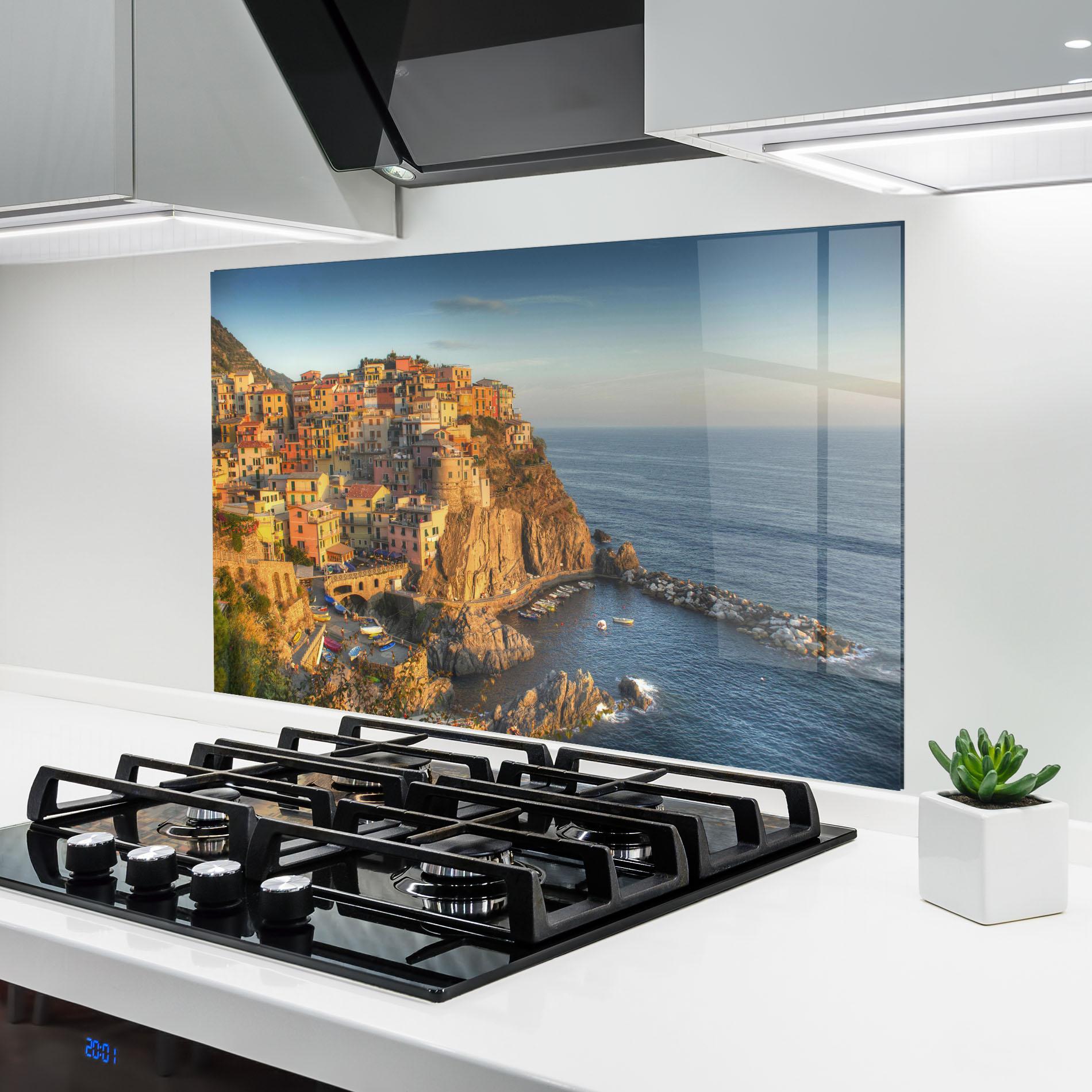 Стъклен панел за кухня Cinque Terrre mockup 6