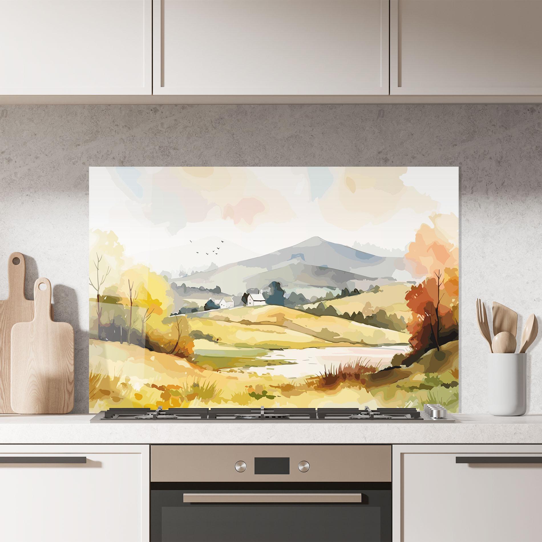 Стъклен панел за кухня Countryside View mockup 7