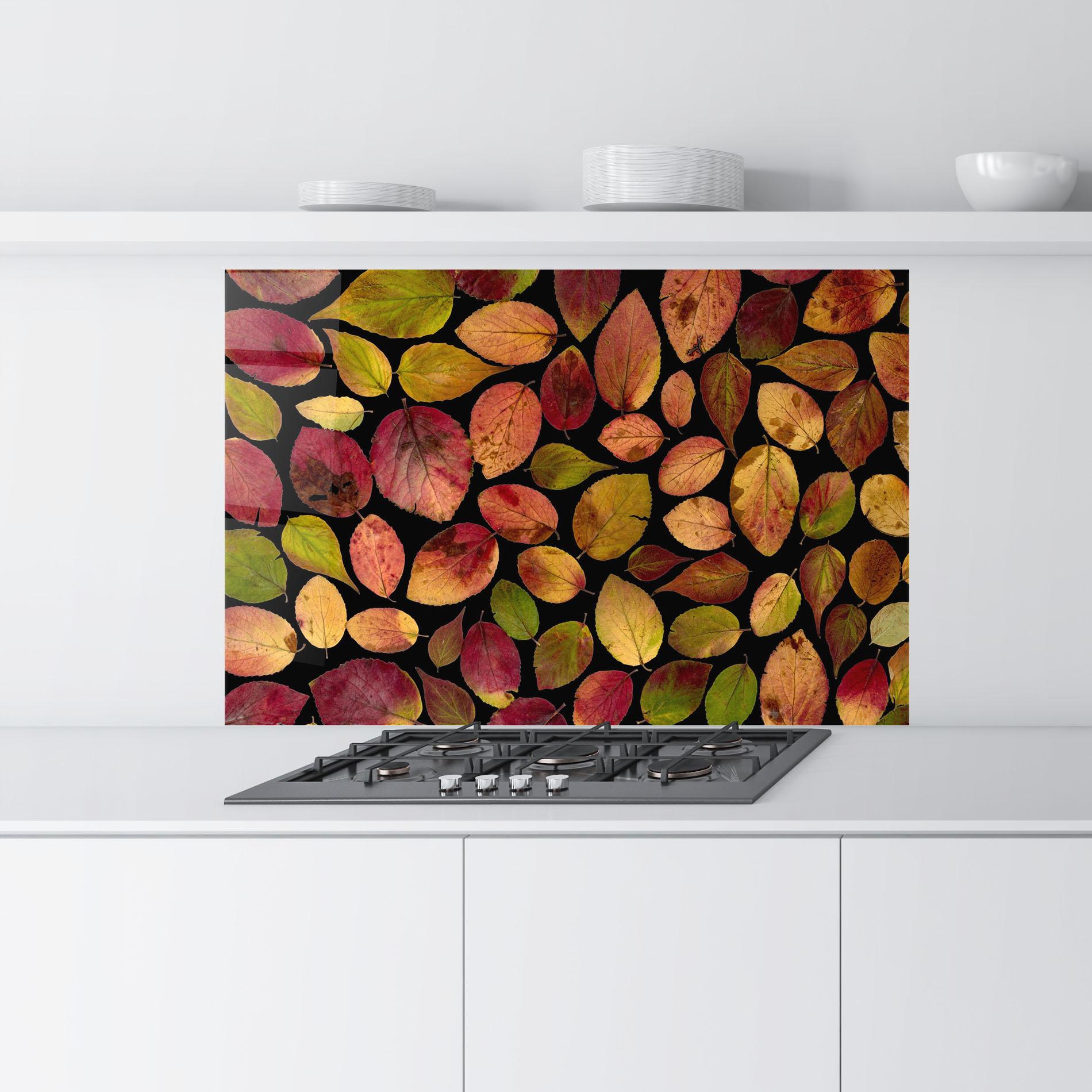Стъклен панел за кухня Carpet Of Leaves mockup 9