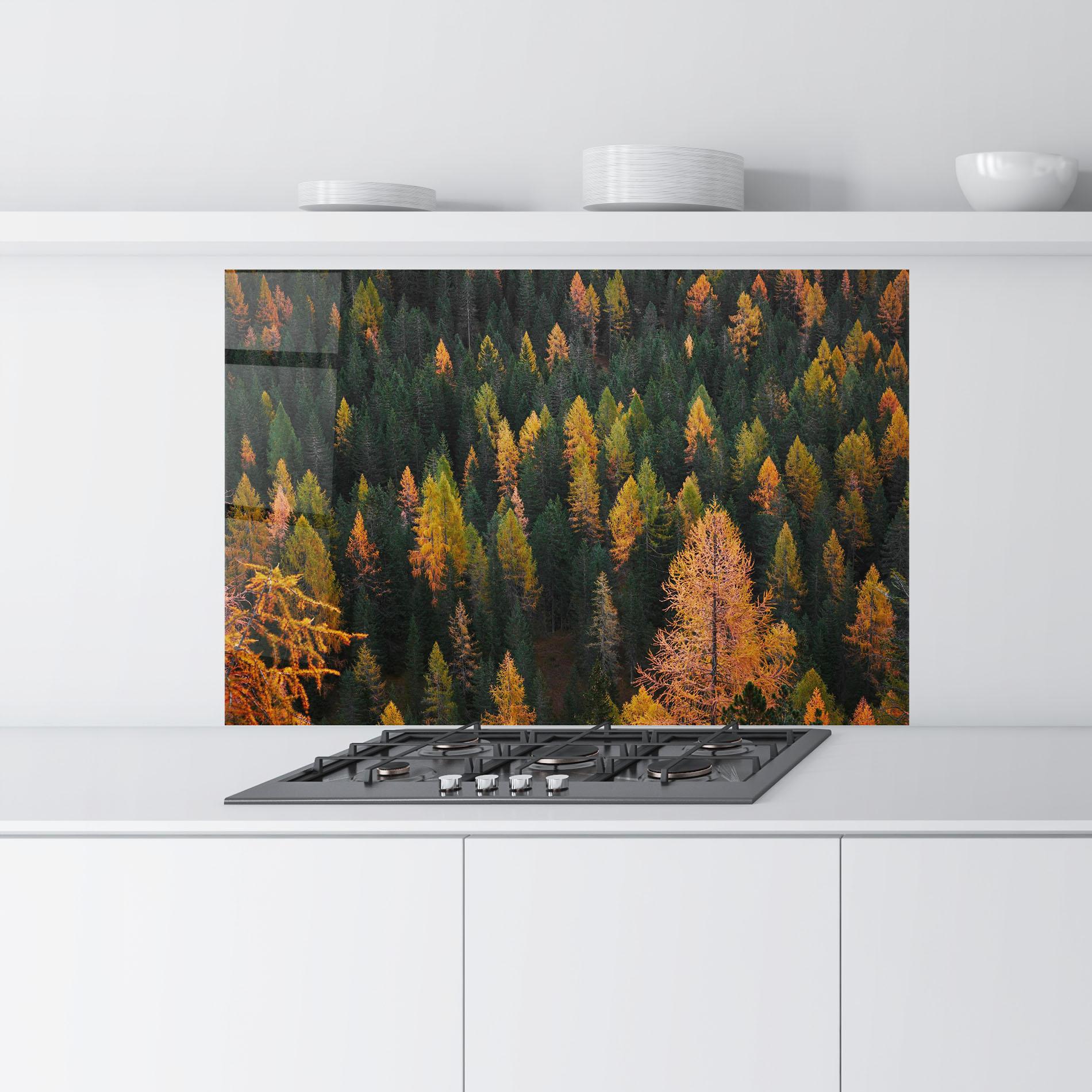 Стъклен панел за кухня Orange Trees mockup 9