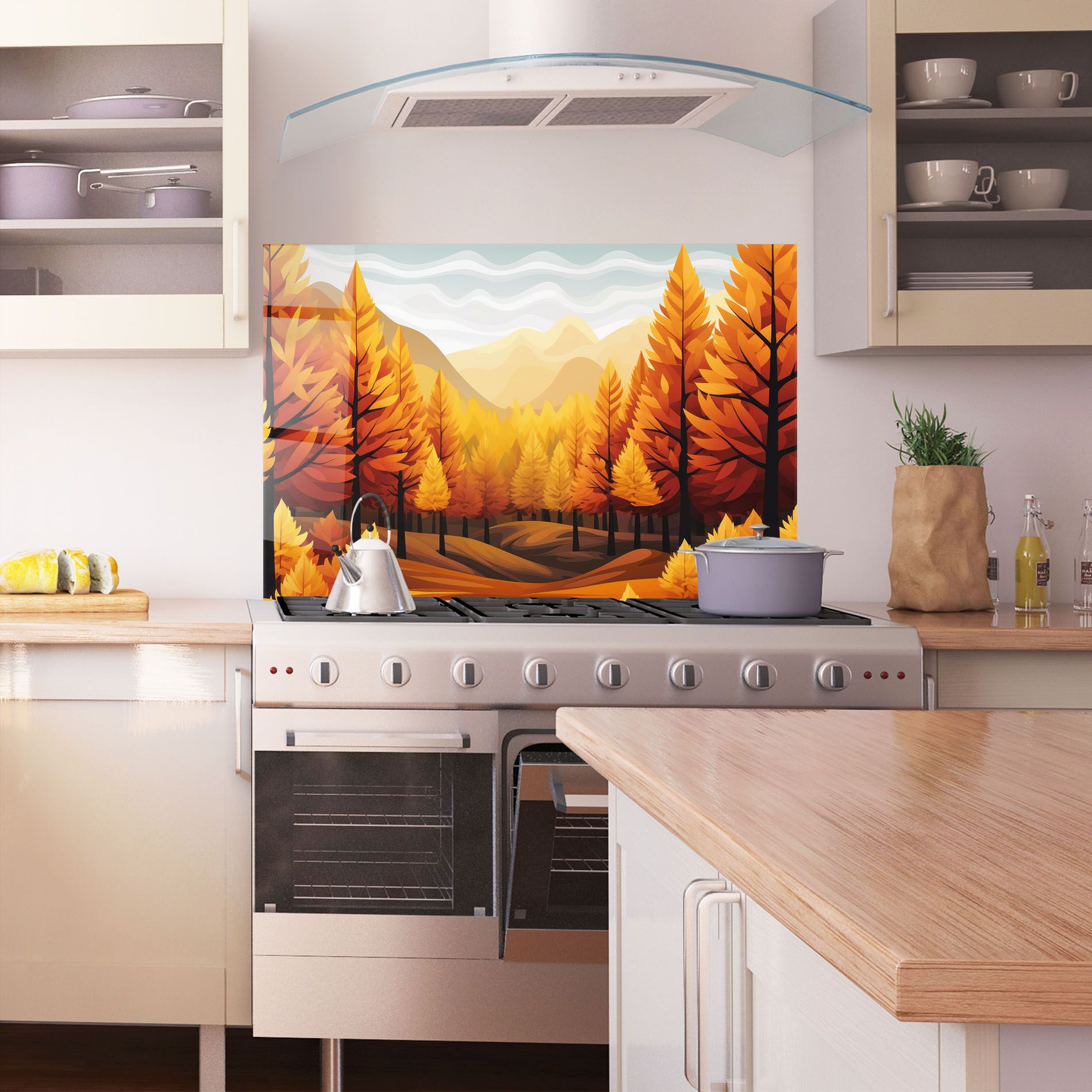 Autumn Trees Orange mockup 1