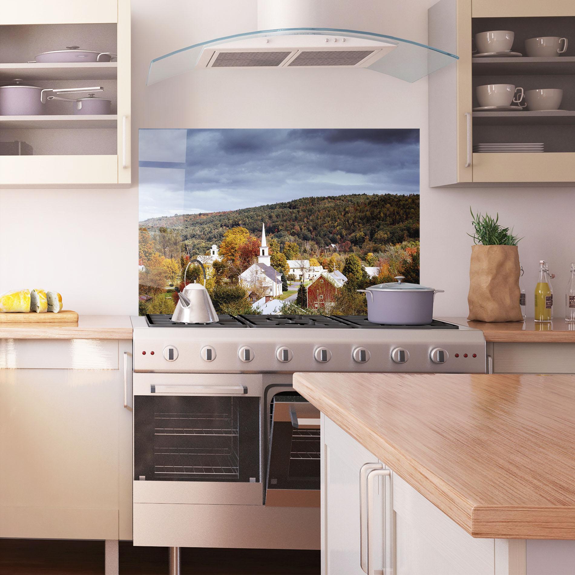 Стъклен панел за кухня Autumn Trees mockup 1