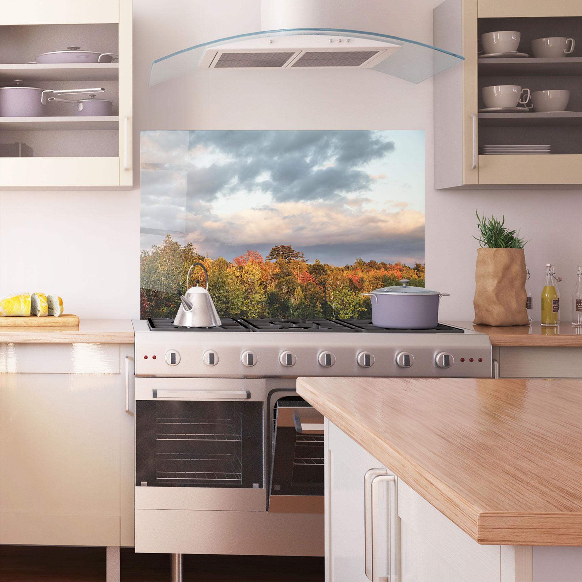 Стъклен панел за кухня Autumn View mockup 1