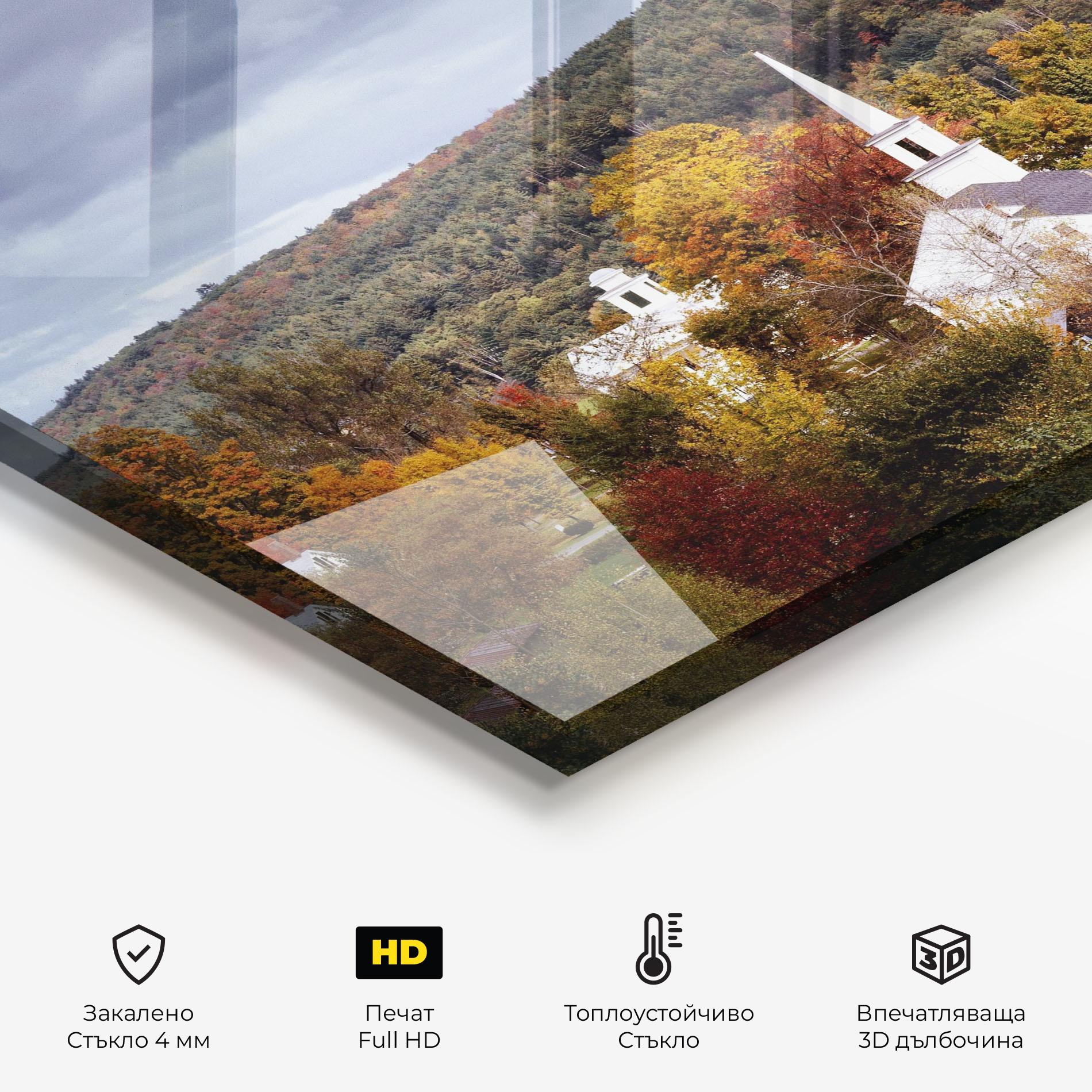 Стъклен панел за кухня Autumn Trees mockup 2