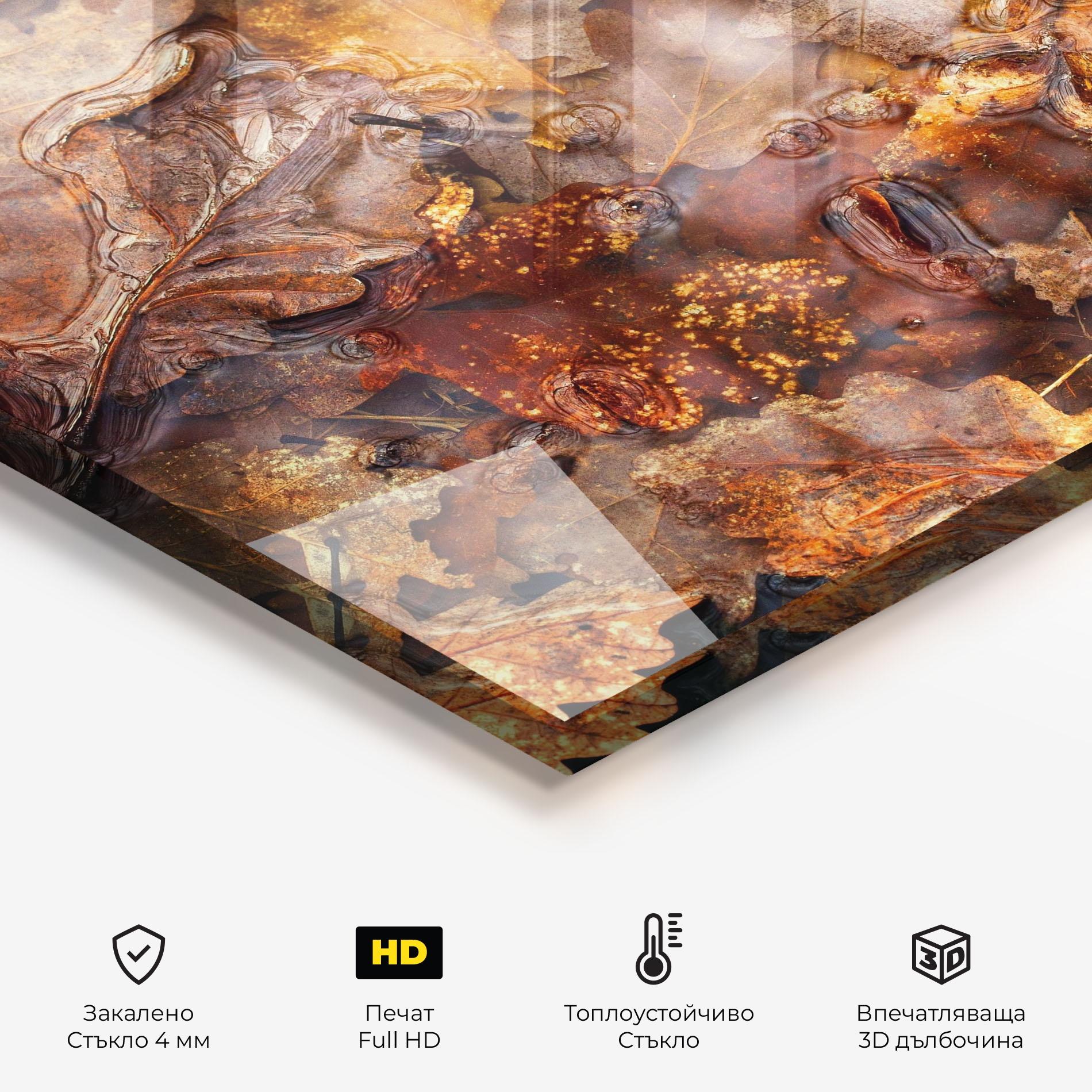 Стъклен панел за кухня Brown mockup 2