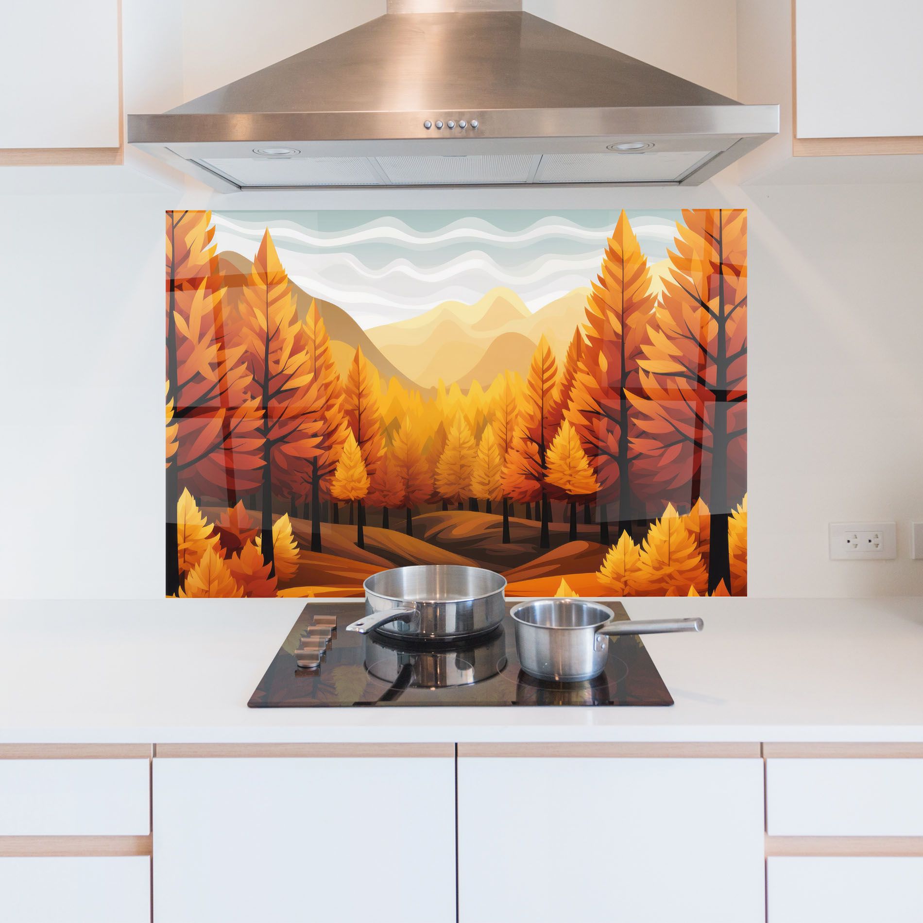 Autumn Trees Orange mockup 5