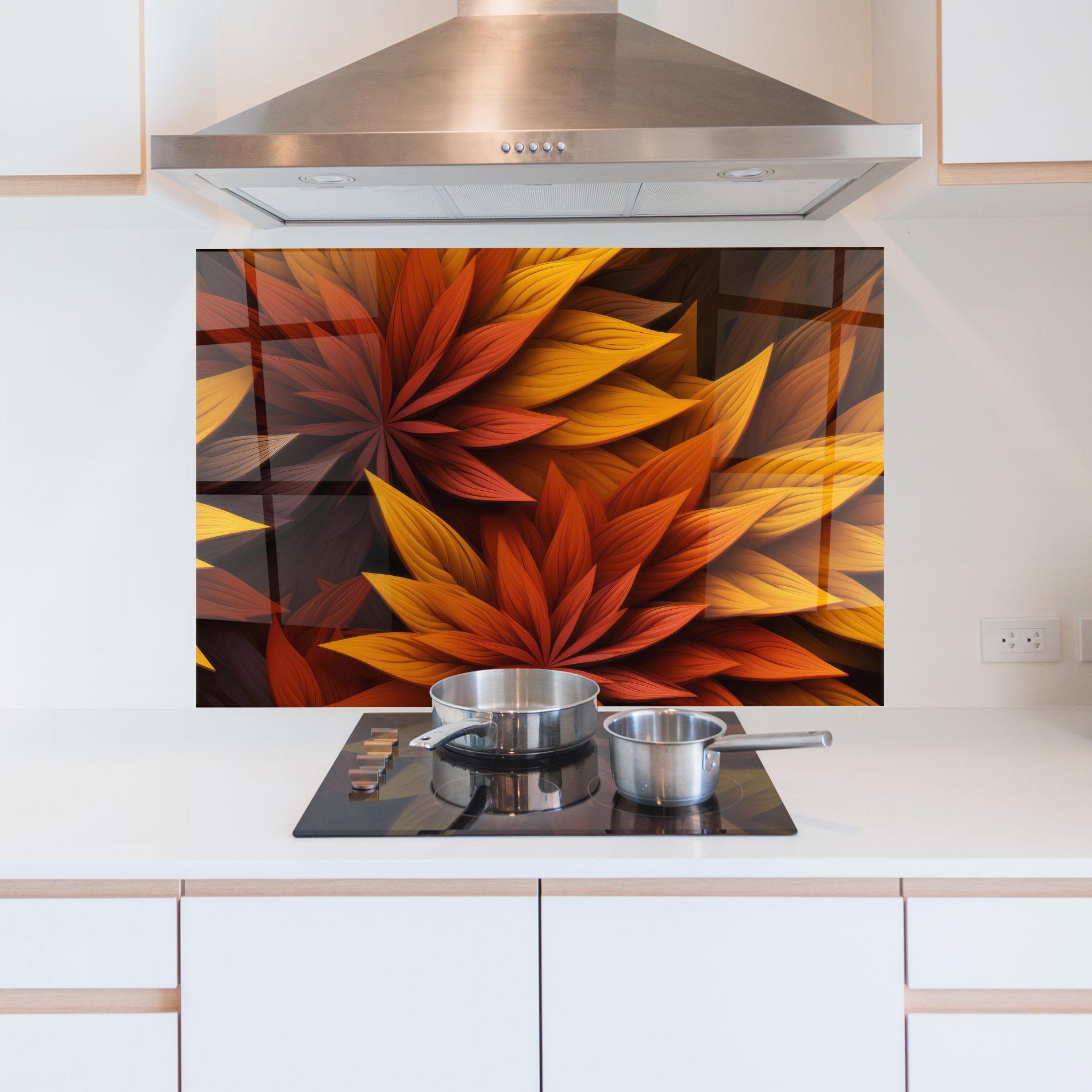 Стъклен панел за кухня Colorful Autumn mockup 5