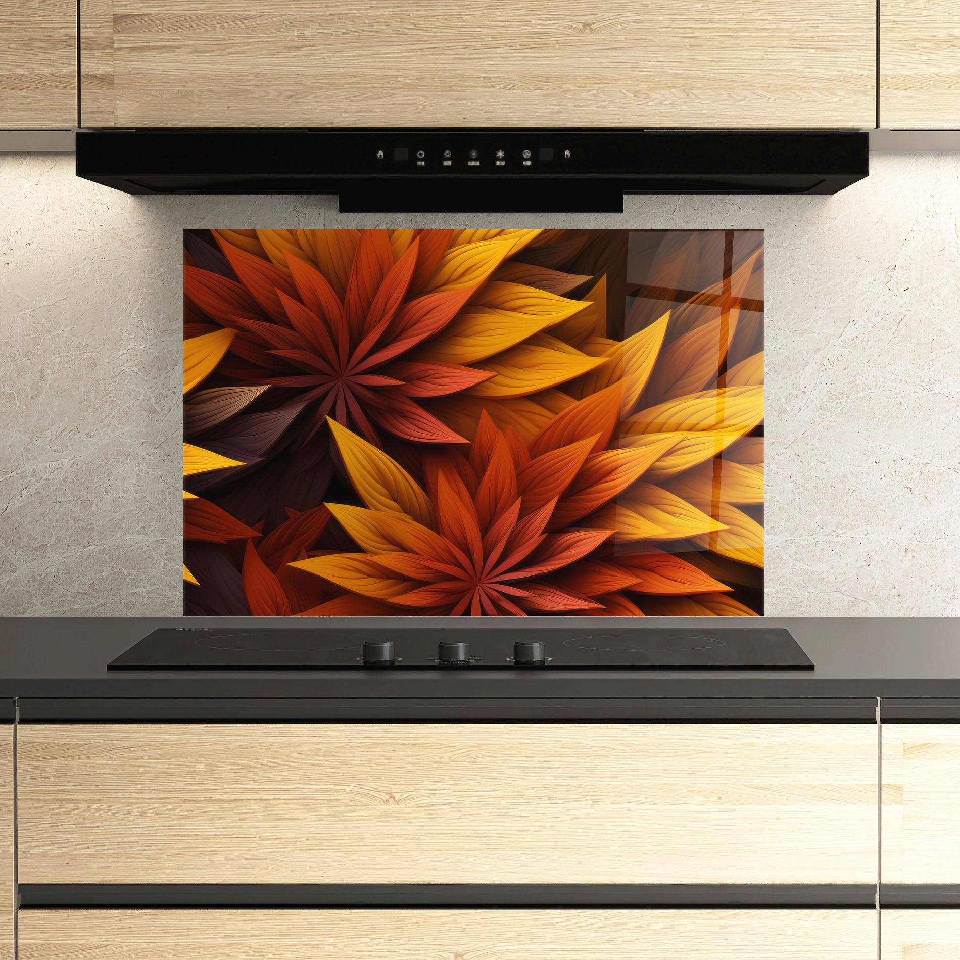 Стъклен панел за кухня Colorful Autumn mockup 3