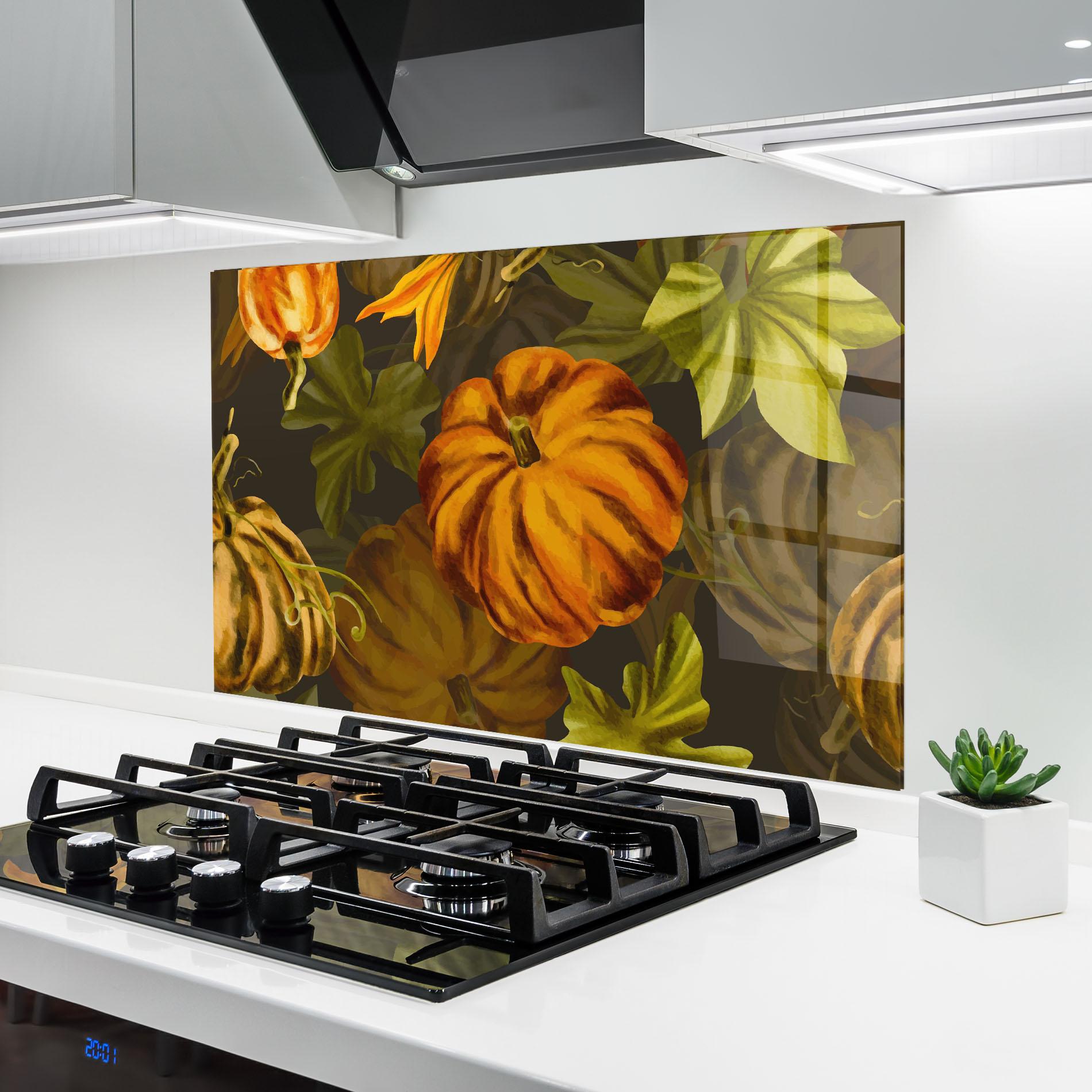 Стъклен панел за кухня Autumn Pattern mockup 6