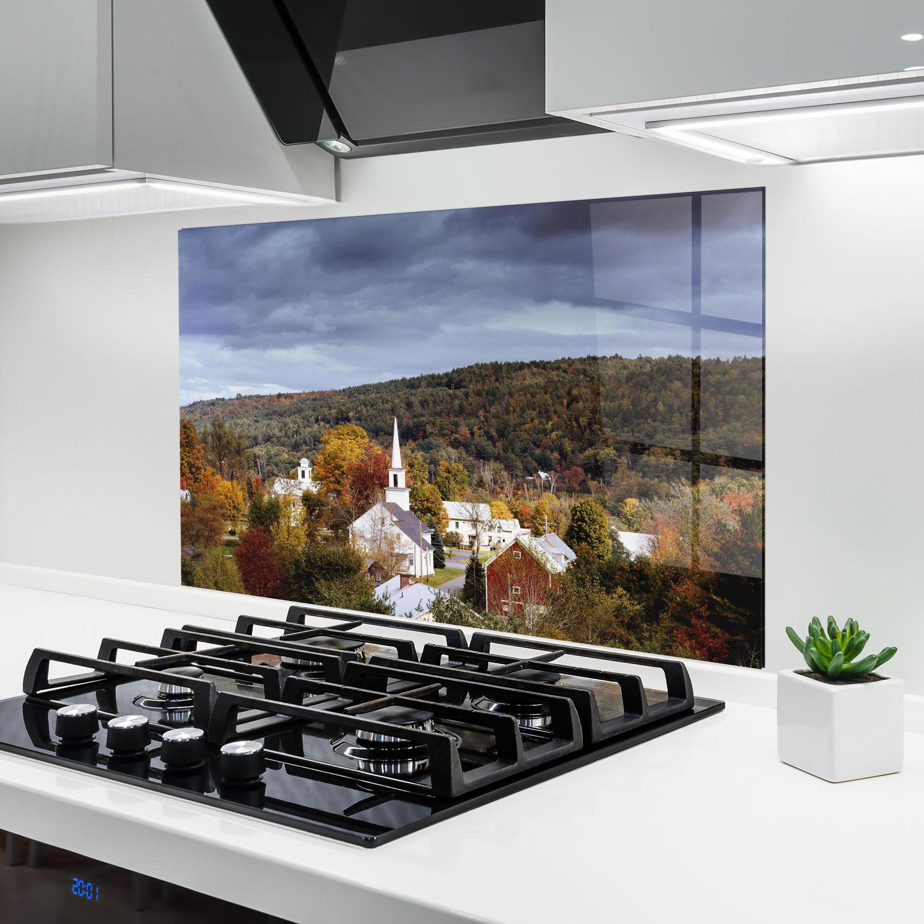 Стъклен панел за кухня Autumn Trees mockup 6