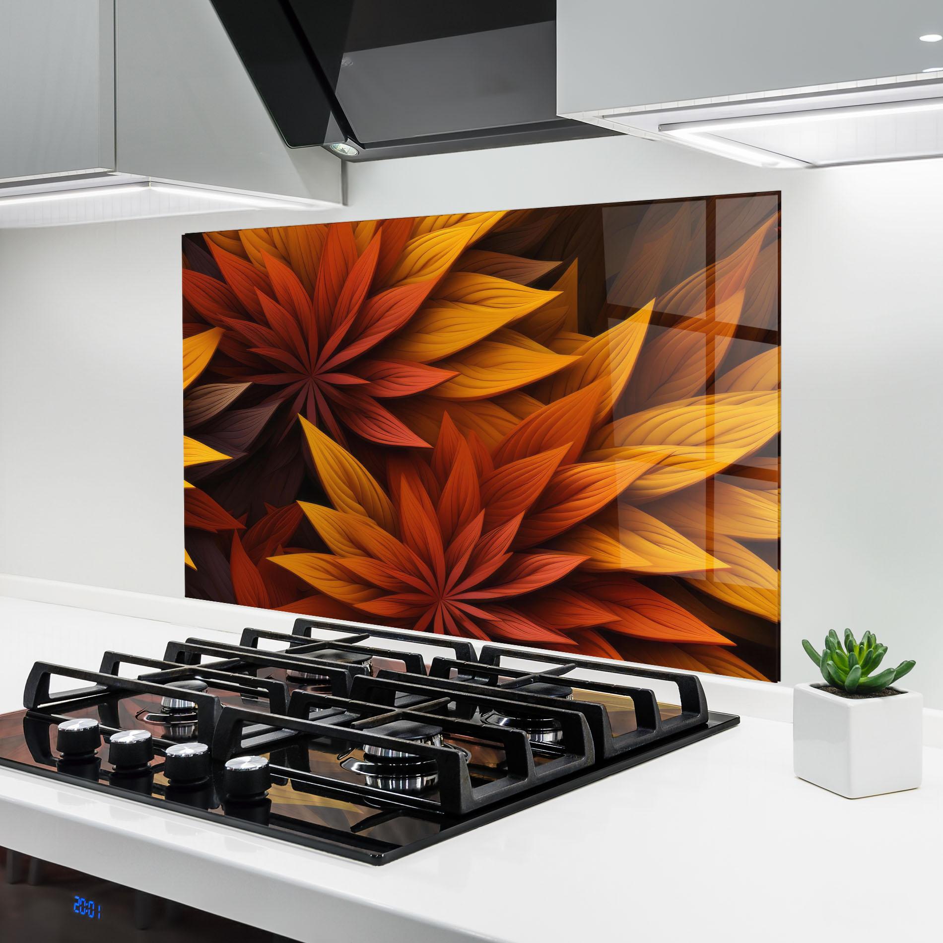 Стъклен панел за кухня Colorful Autumn mockup 6