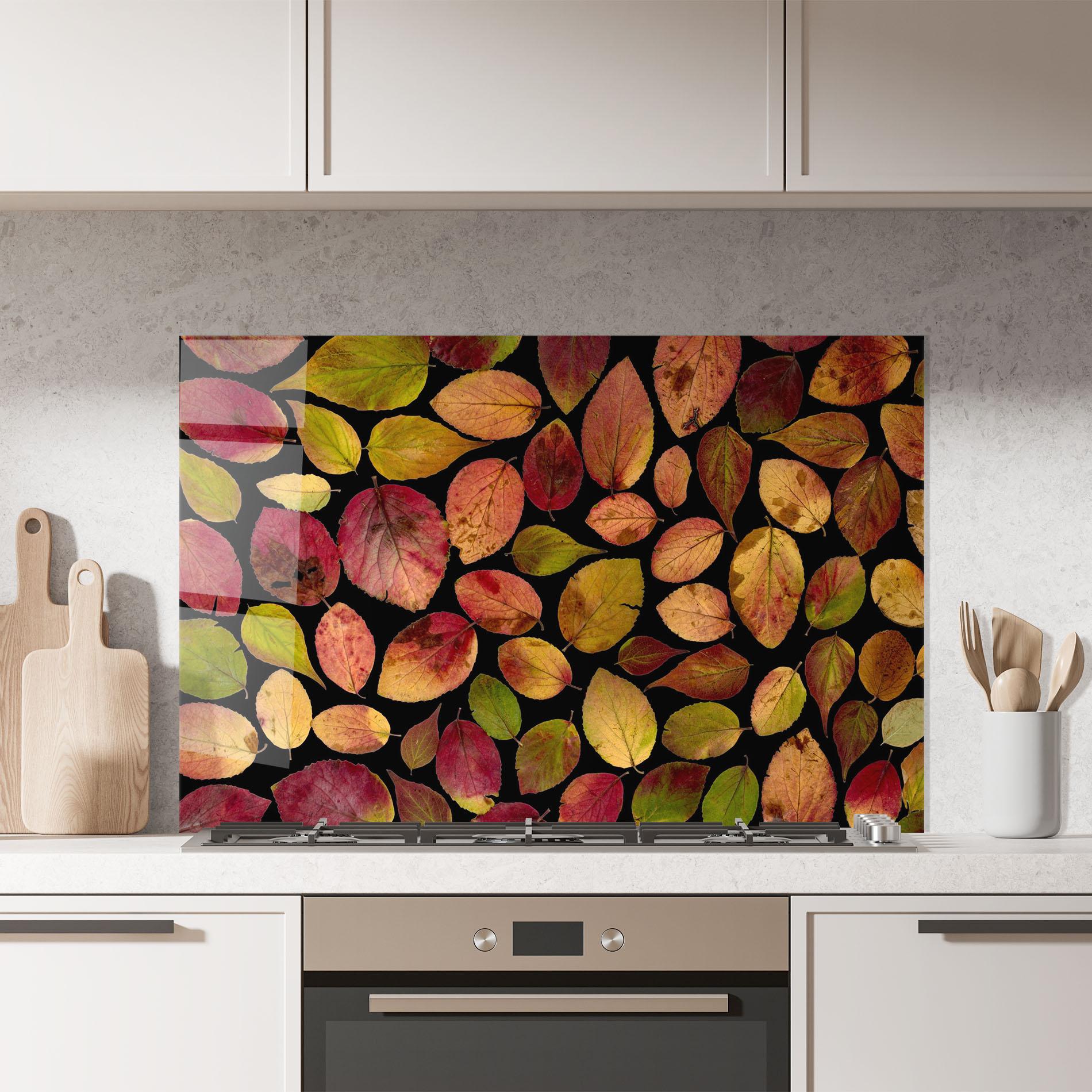 Стъклен панел за кухня Carpet Of Leaves mockup 7