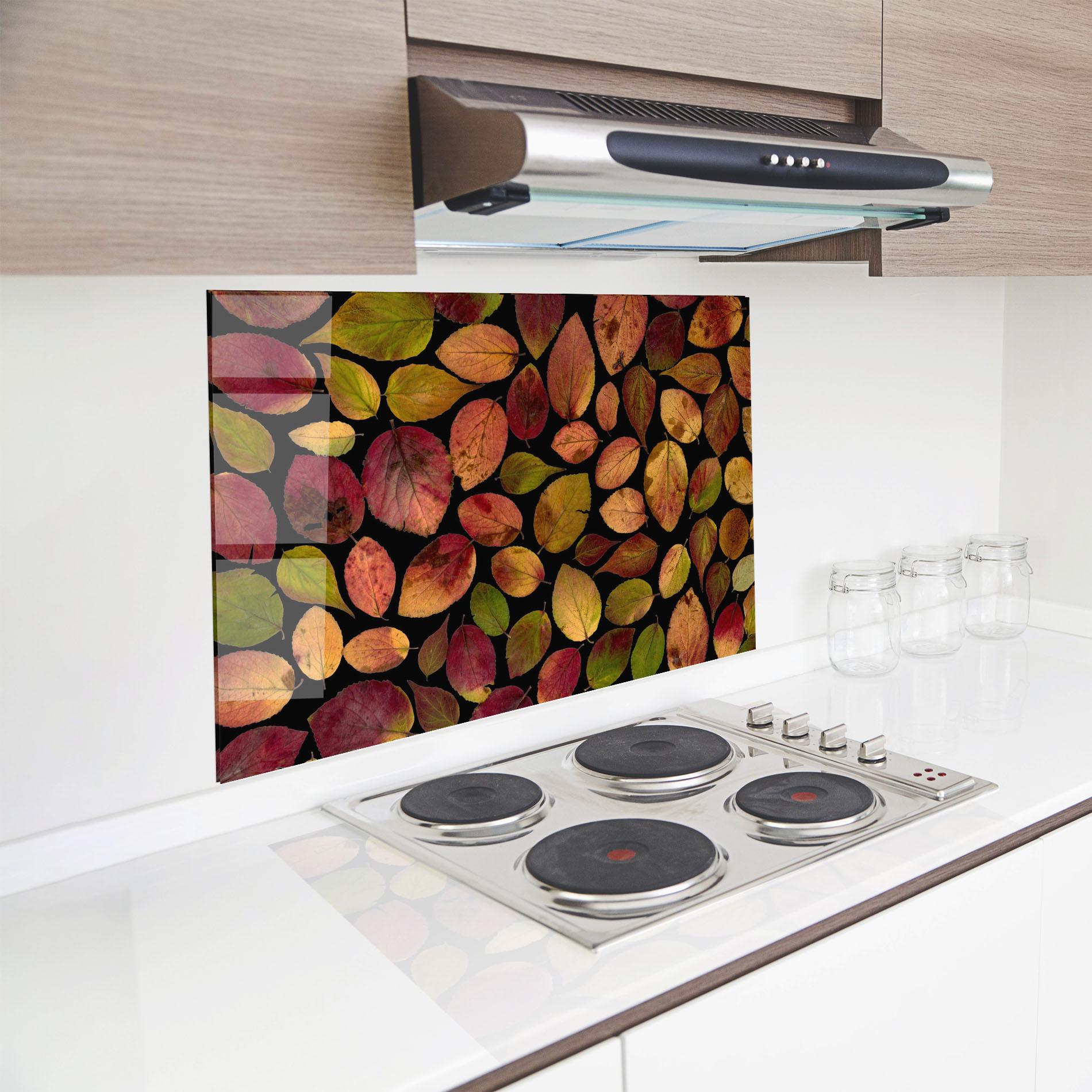 Стъклен панел за кухня Carpet Of Leaves mockup 8
