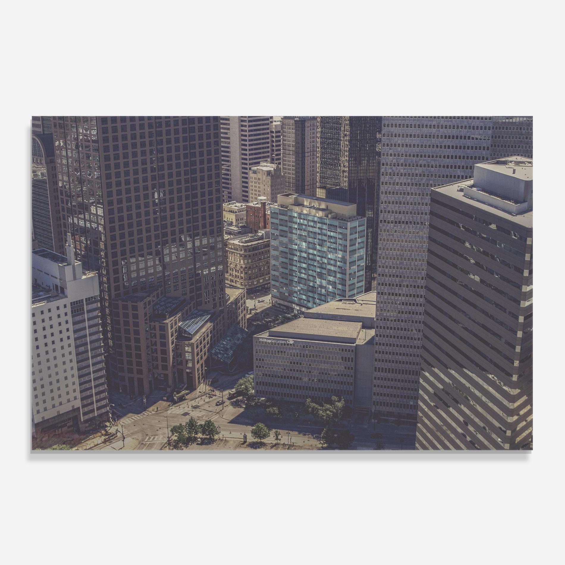 Стъклен панел за кухня Cream Light Building mockup 0