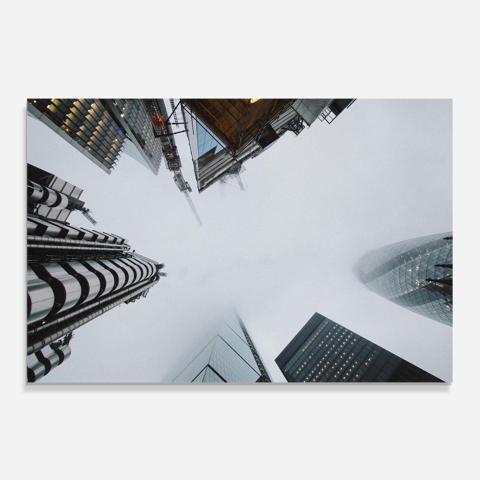 Стъклен панел за кухня Foggy Sky Tower mockup 0